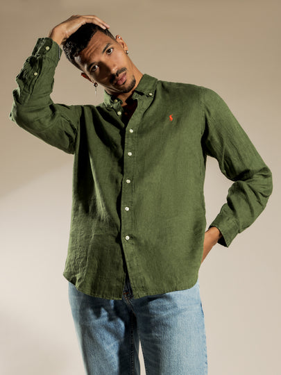 M Classics Long Sleeve Linen T-Shirt