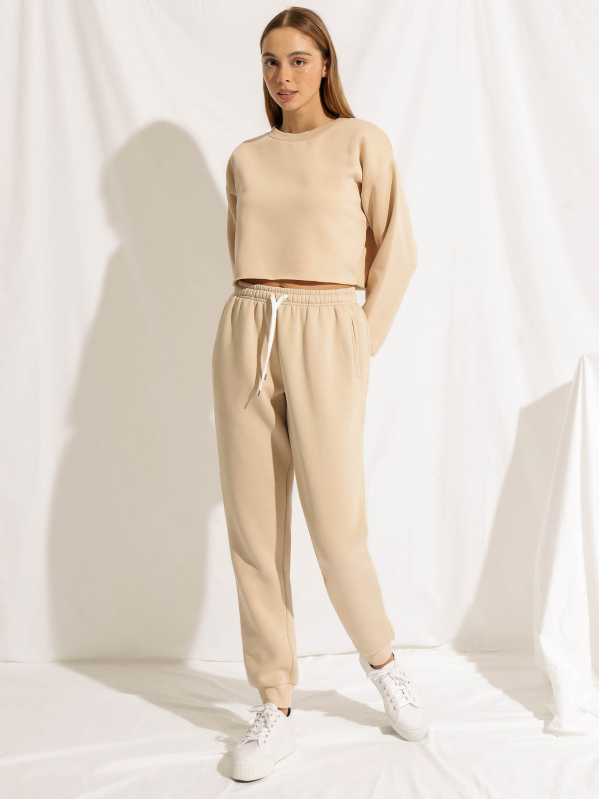 Nude Lucy Carter Classic Crop Sweater | Sand