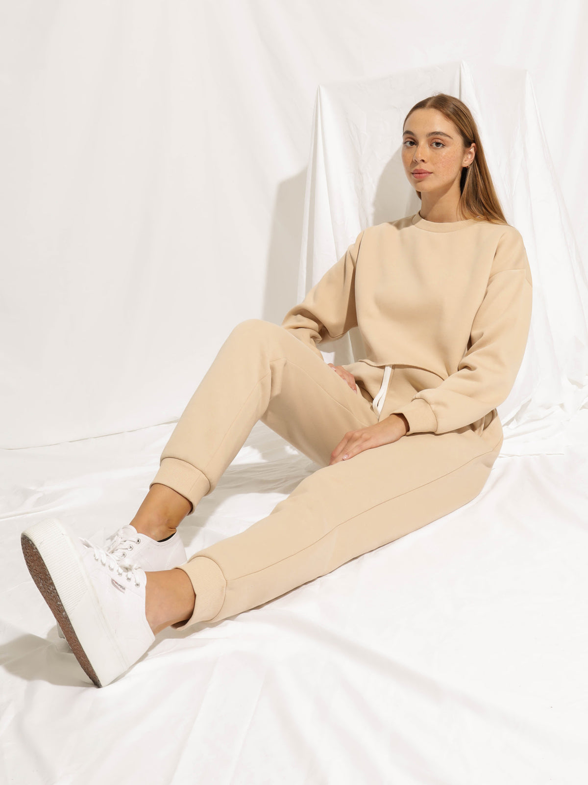 Nude Lucy Carter Classic Crop Sweater | Sand