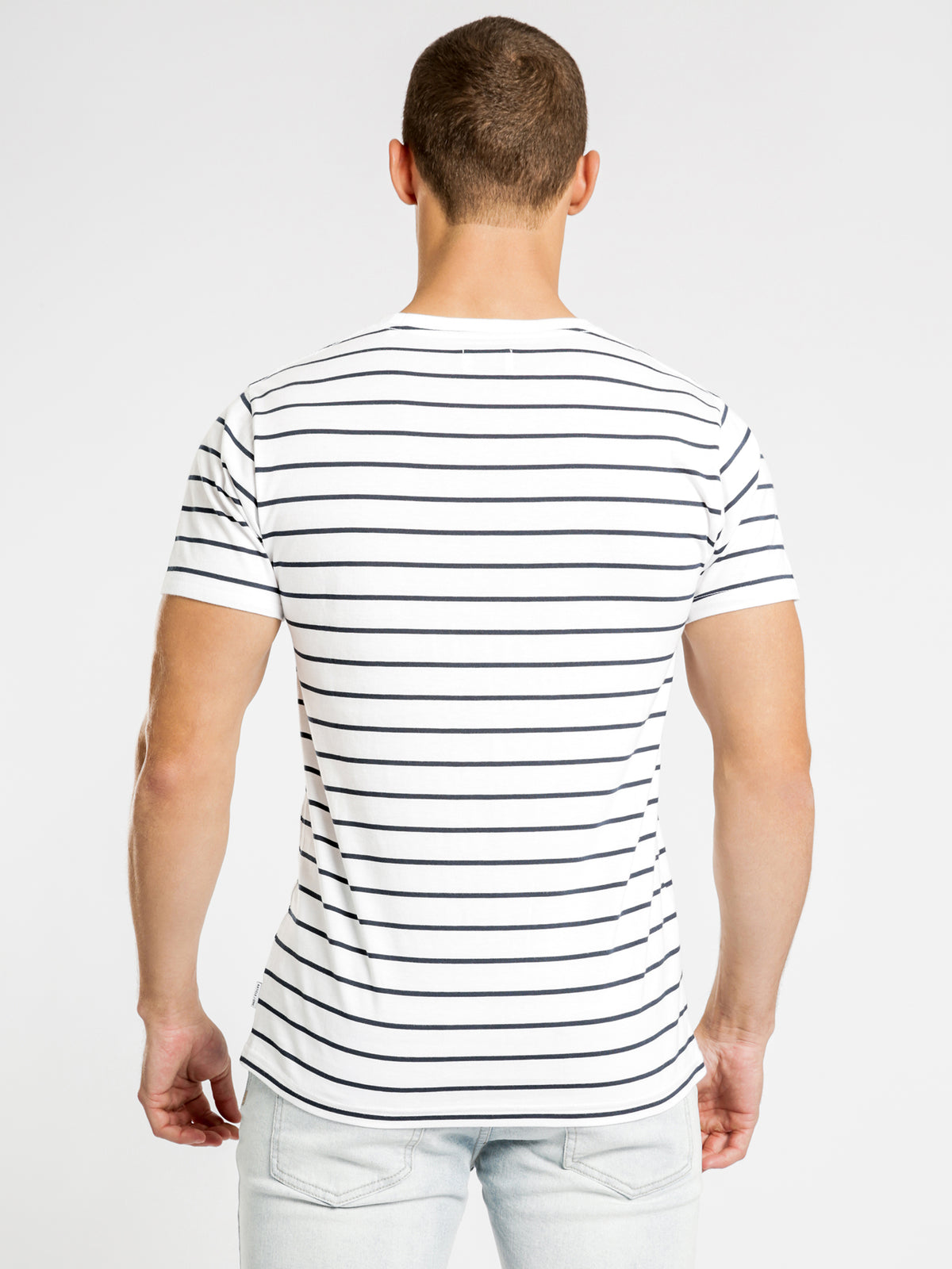 Casper T-Shirt in Navy &amp; White Stripe