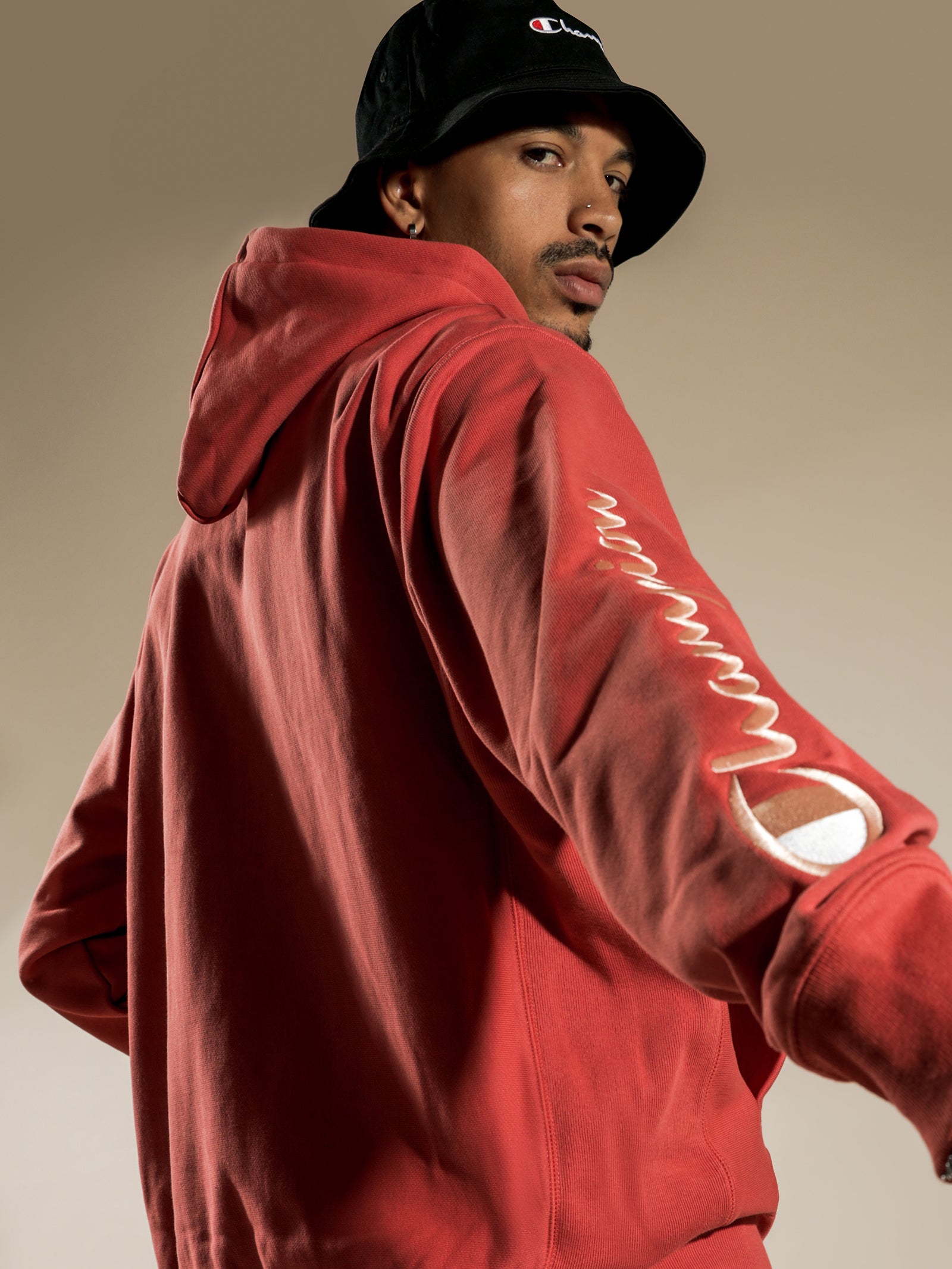 Reverse Weave French Terry Script Hoodie