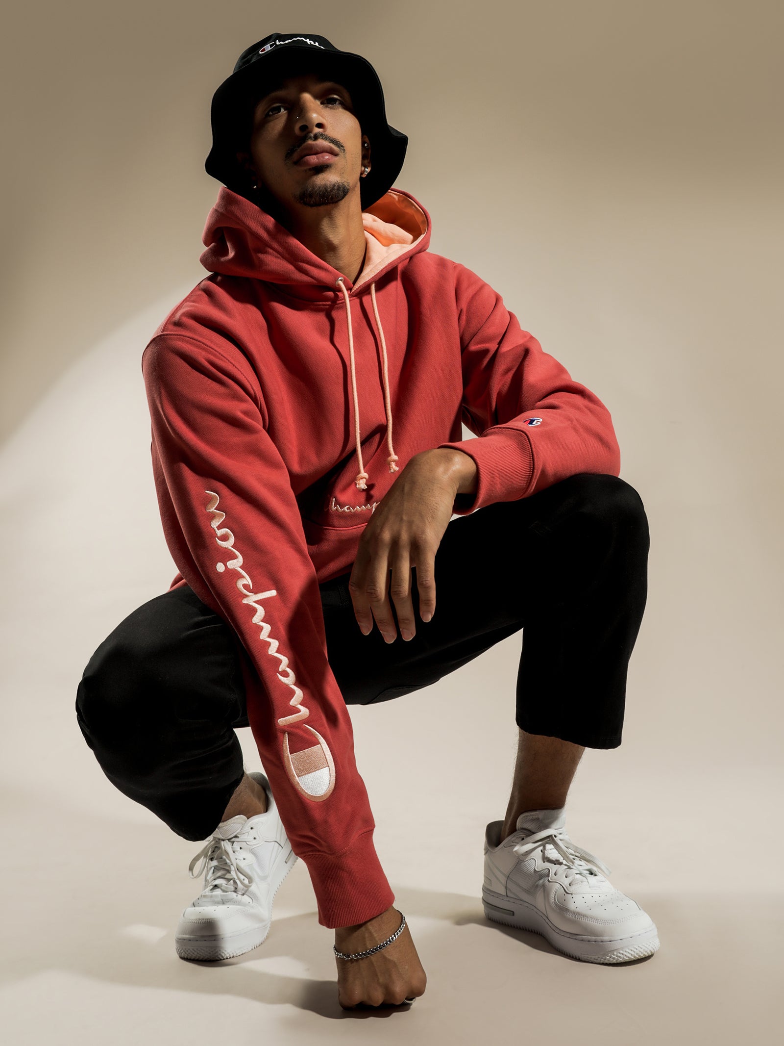 Reverse Weave French Terry Script Hoodie