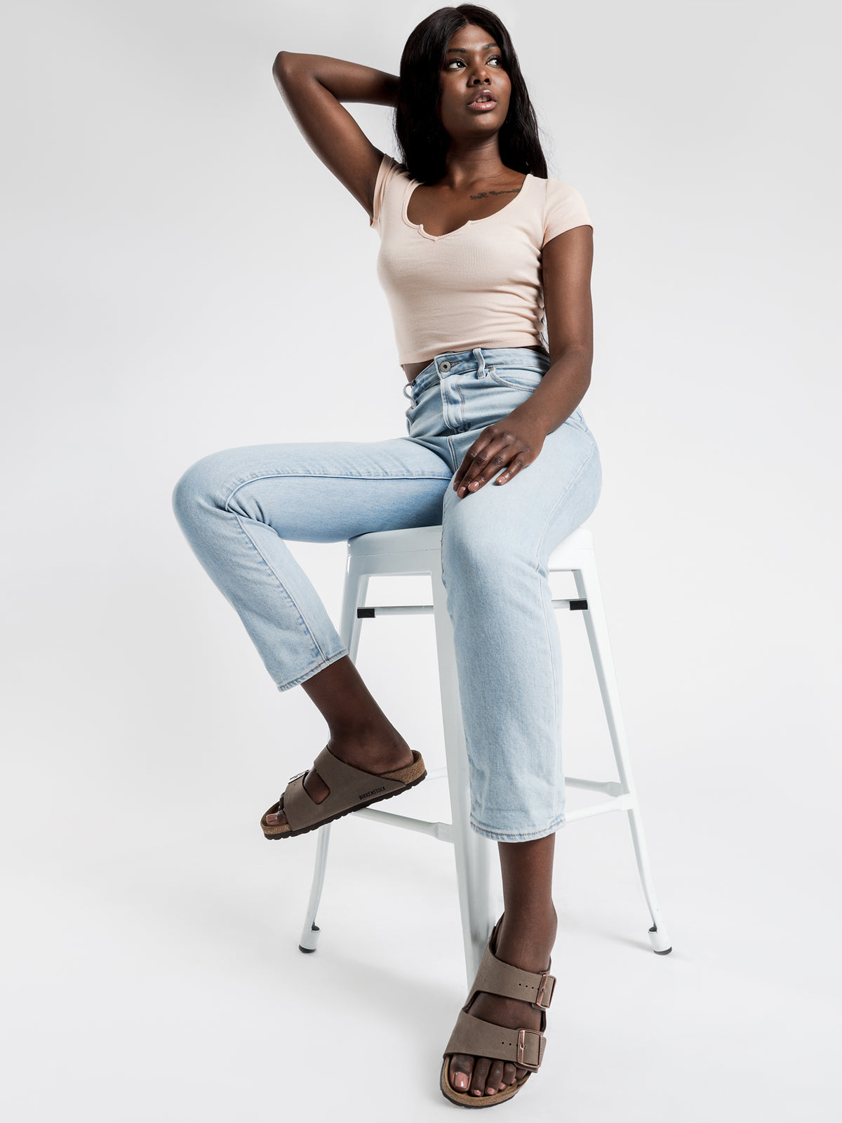 Beyond Her Bowie Cut Out T-Shirt | Pink