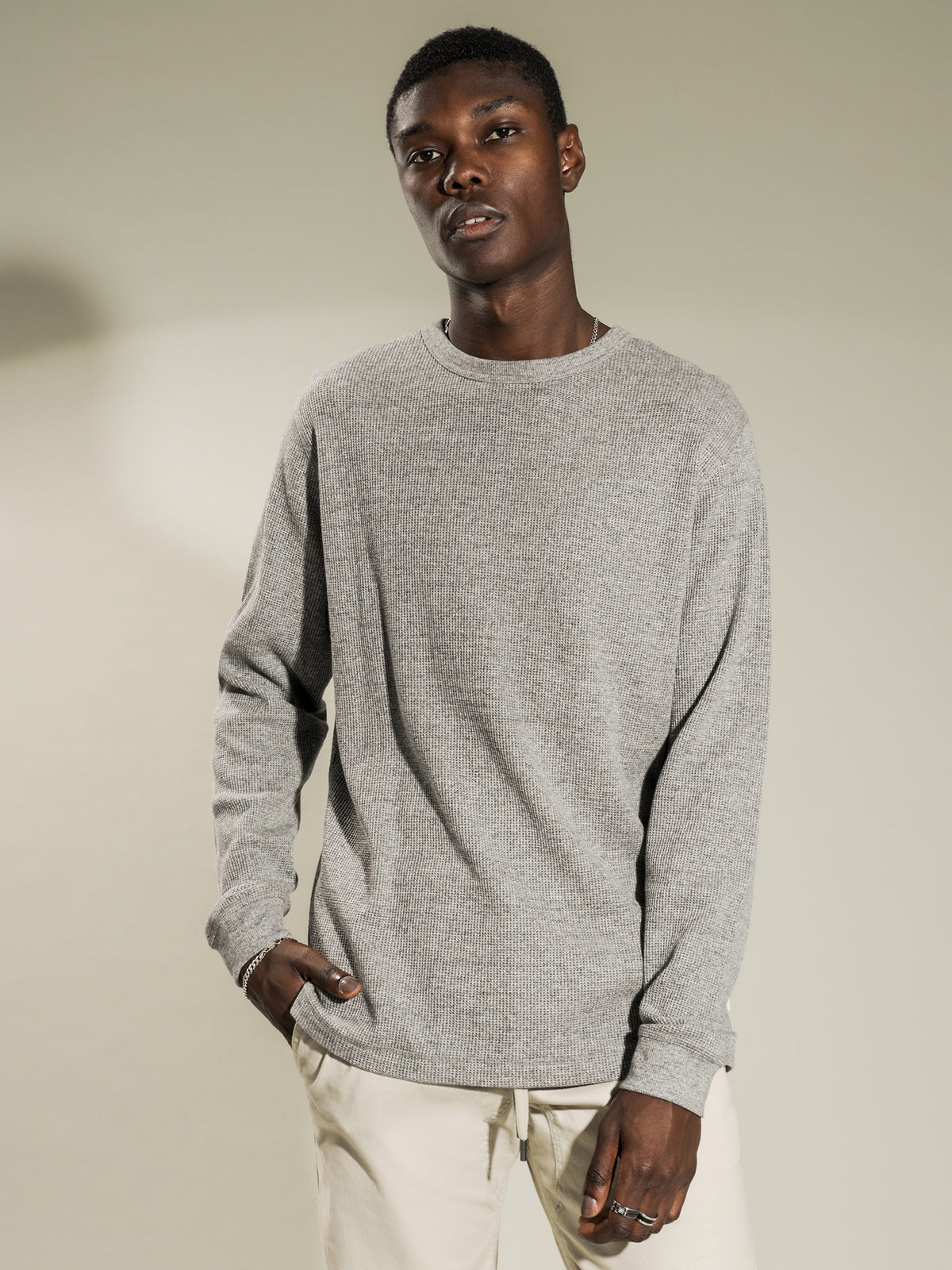 Article One Maison Waffle Crew | Grey Marle