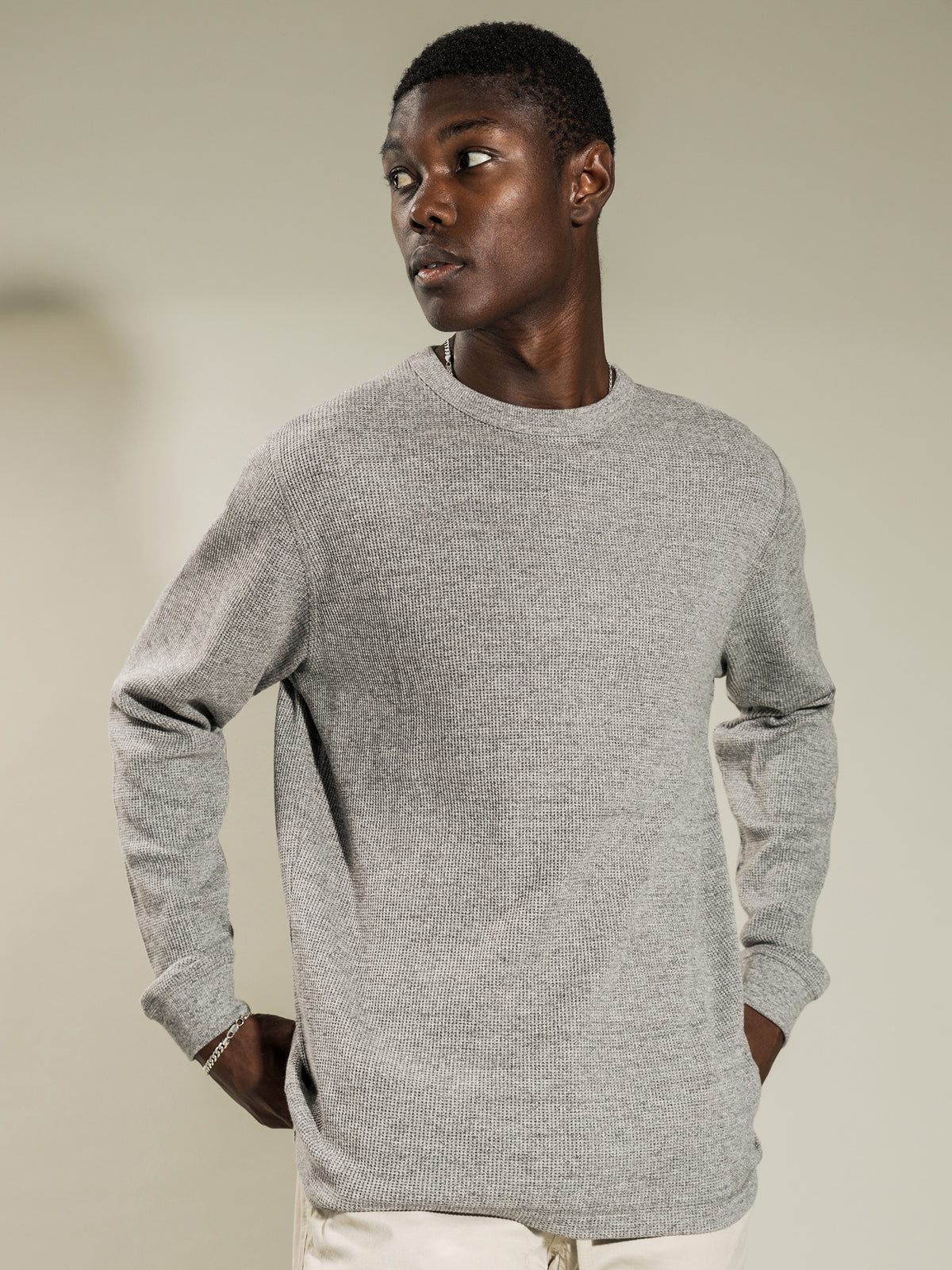 Article One Maison Waffle Crew | Grey Marle