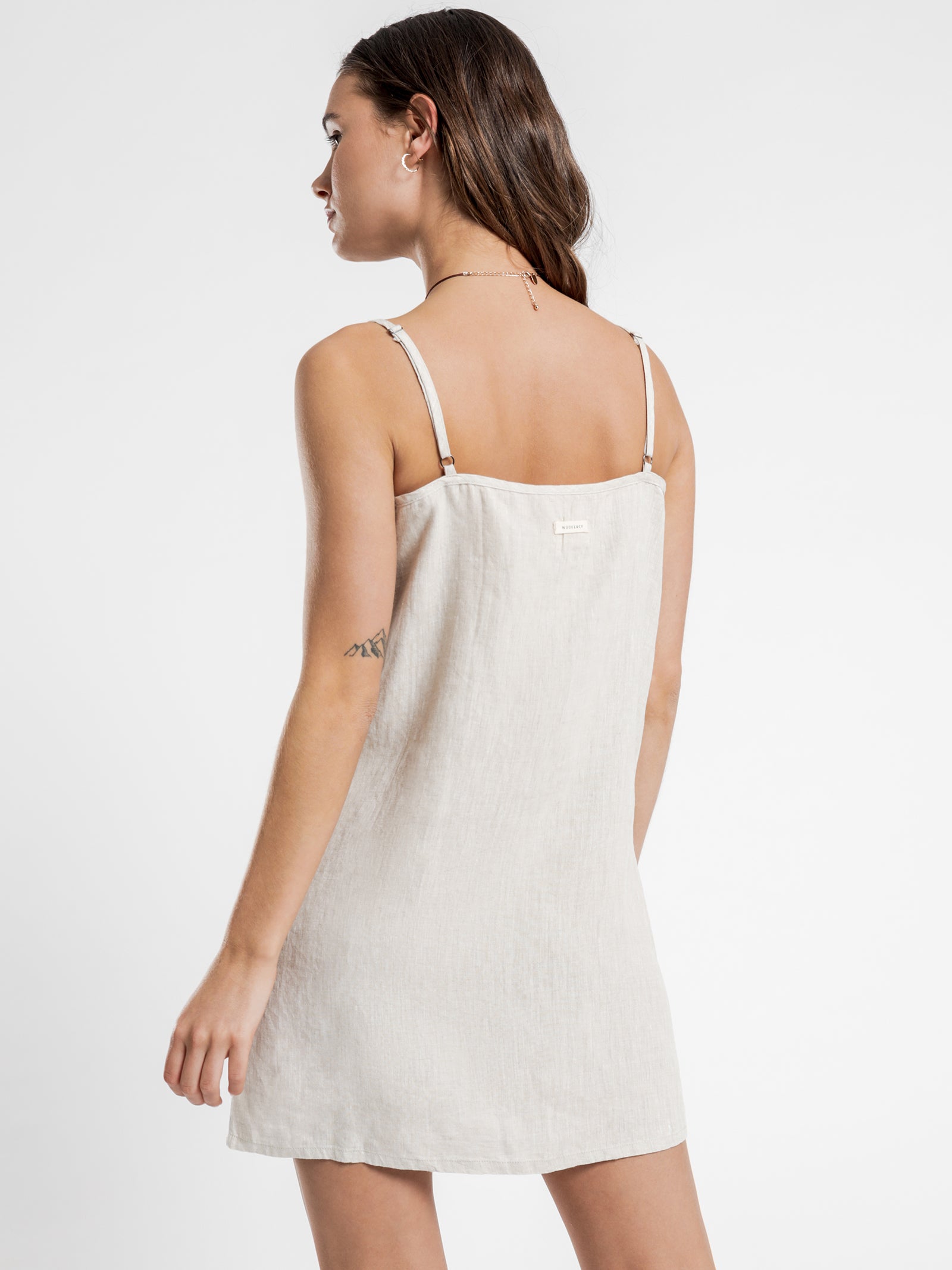 Linen Lounge Dress in Natural