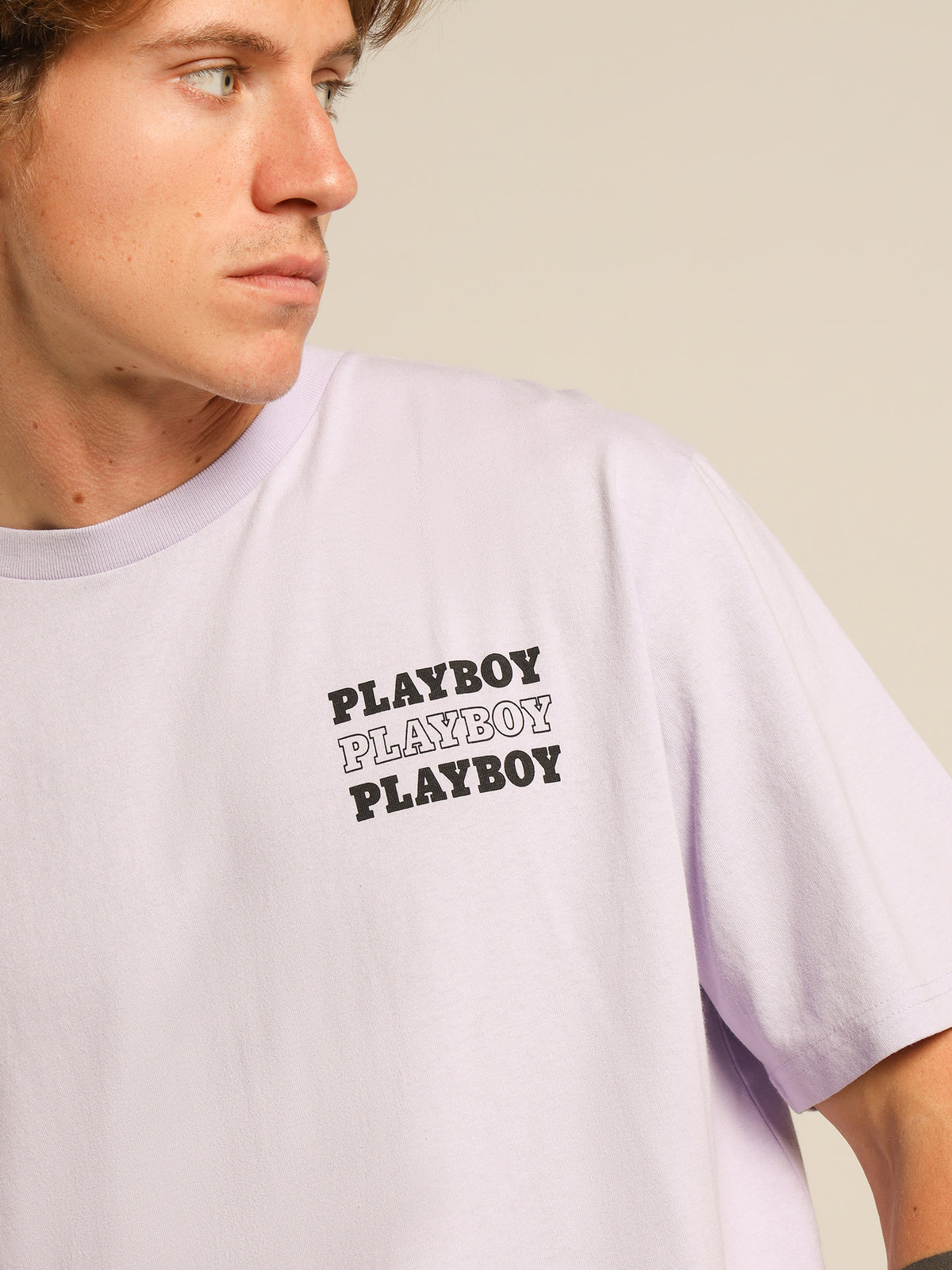 Playboy Logo T-Shirt in Lilac