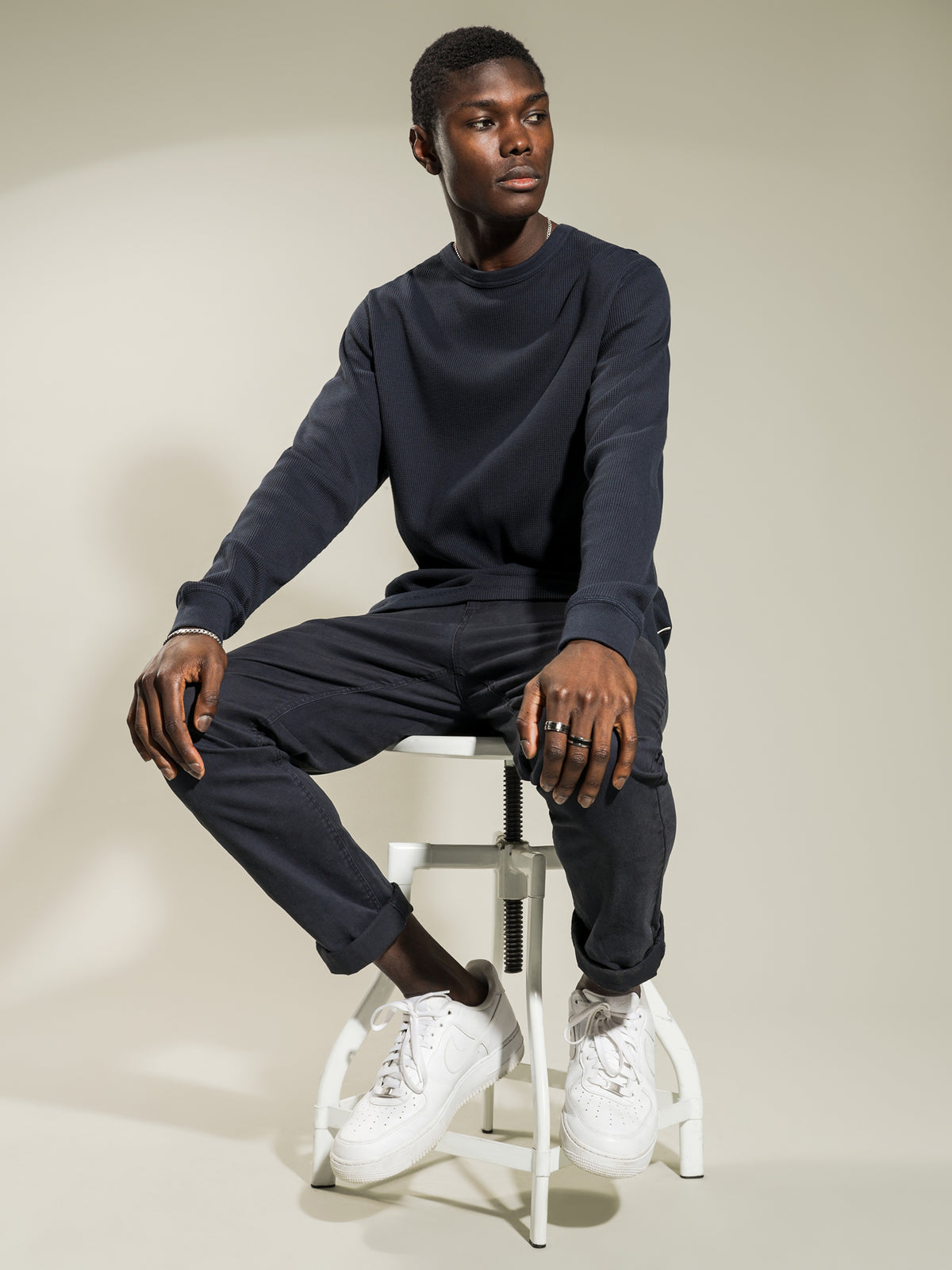 Article One Maison Waffle Crew | Navy