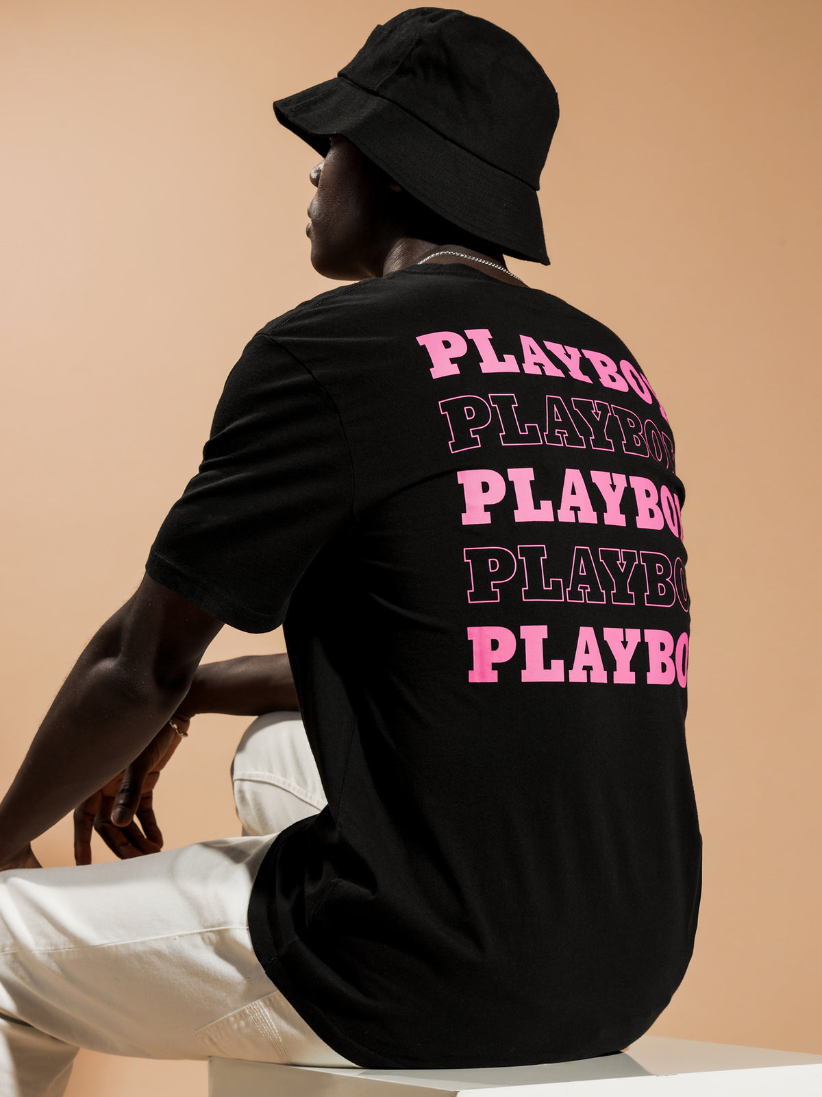 Playboy Stack T-Shirt in Black