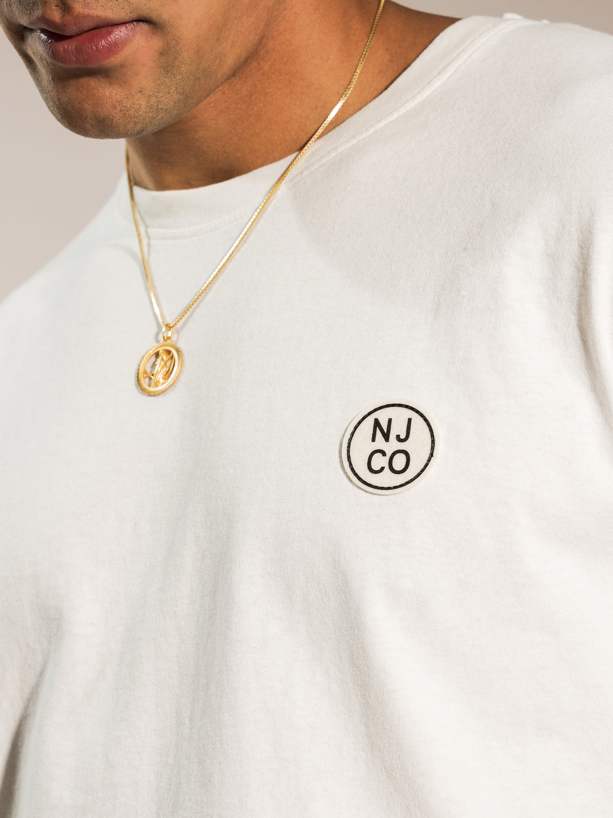 Uno NJCO Circle T-Shirt in Bone