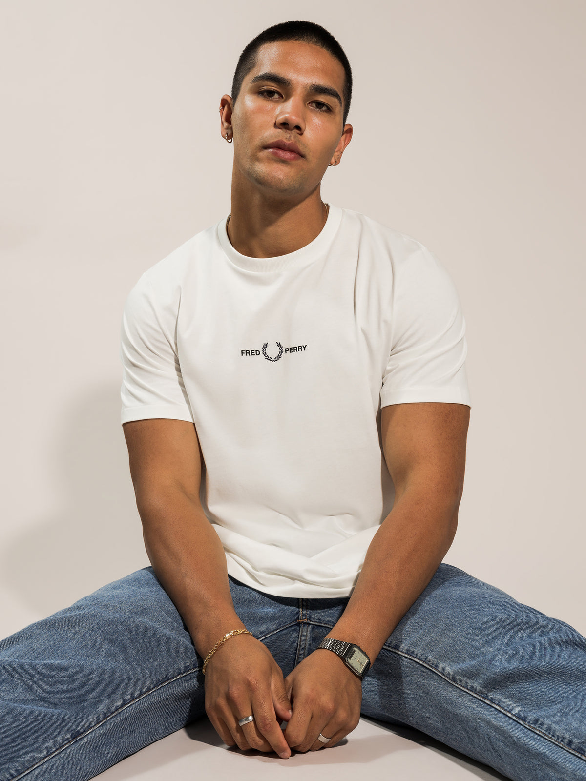 Embroidered T-Shirt in White