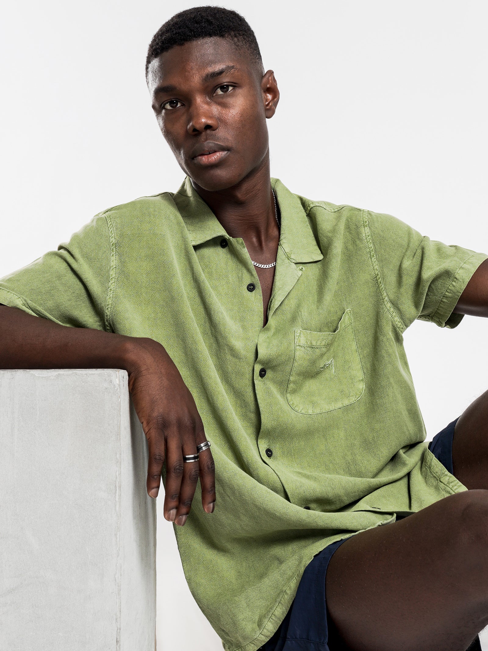 Pigment Linen Short Sleeve Shirt