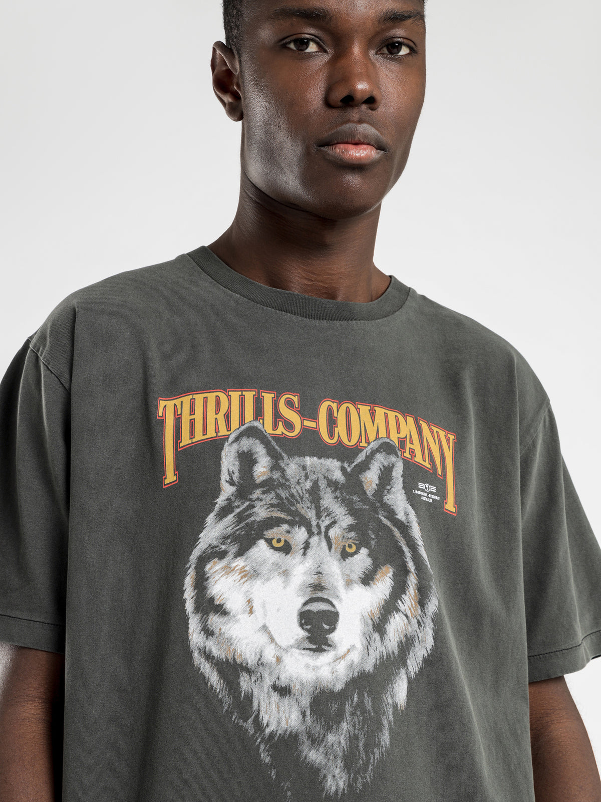 Wolf Merch Fit T-Shirt in Merch Black