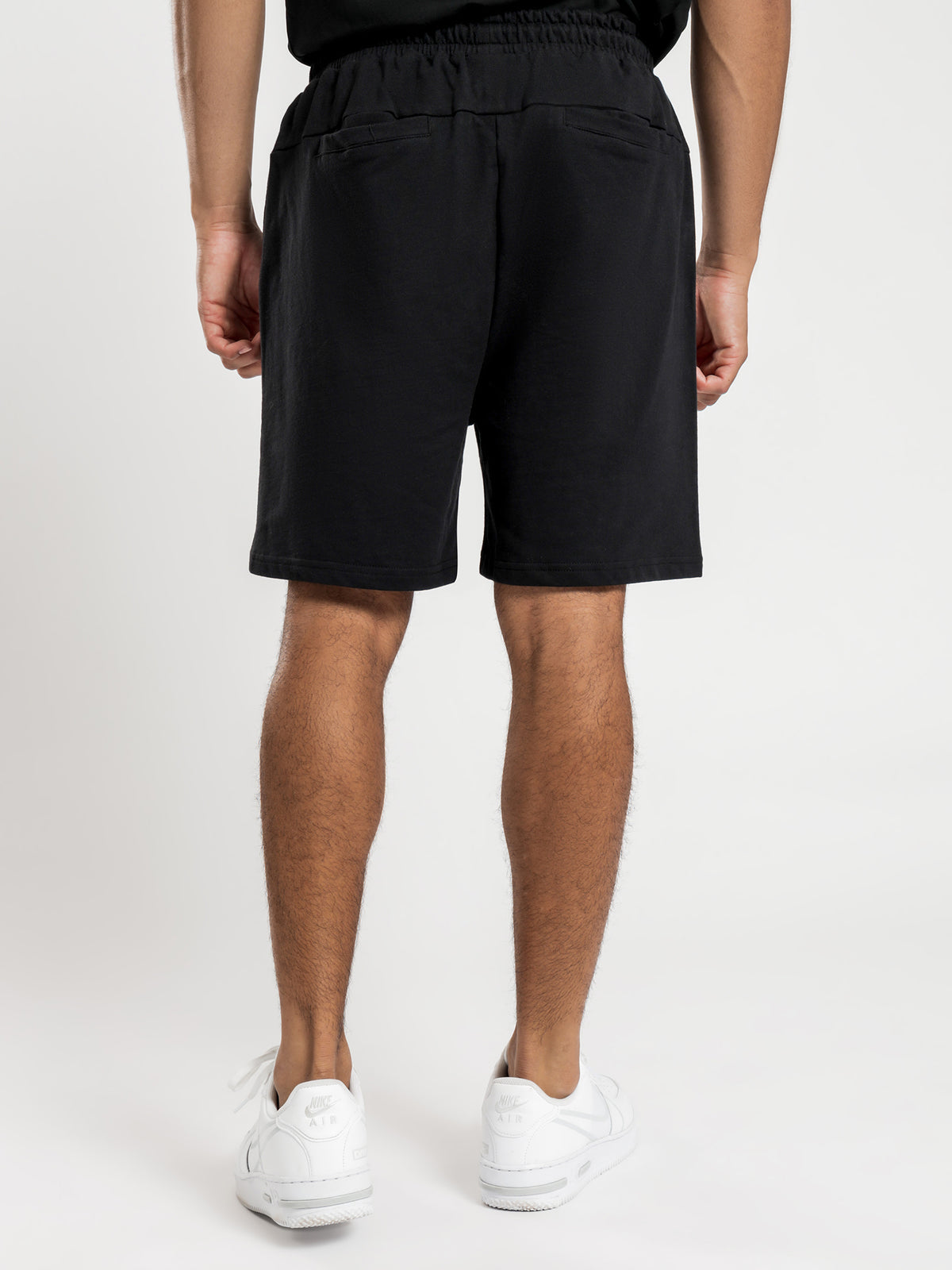 Bloc Reflective Fleece Shorts in Black