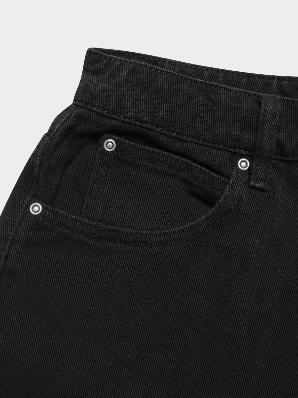 Billie Denim Shorts in Washed Black