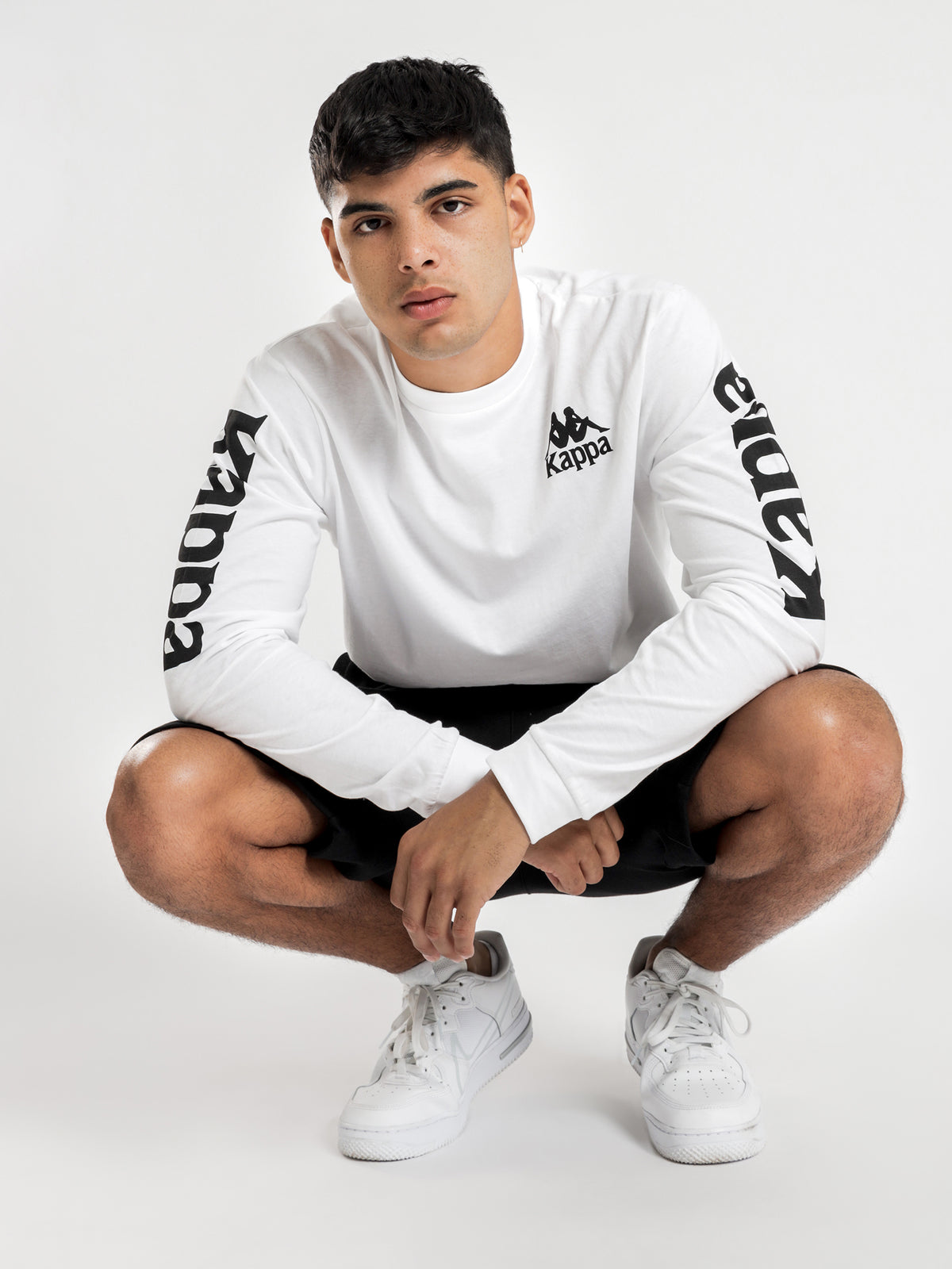 Kappa Authentic Ruiz 2 Long Sleeve T-Shirt | A94 White - Black