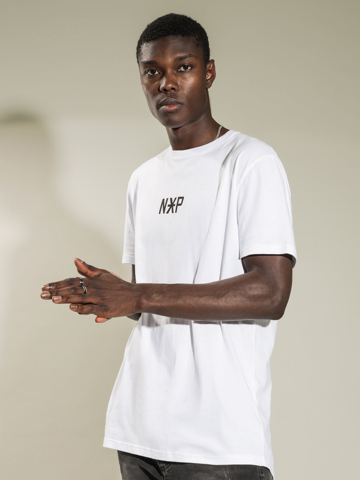 Nena and Pasadena Have It All Cape Back T-Shirt | White