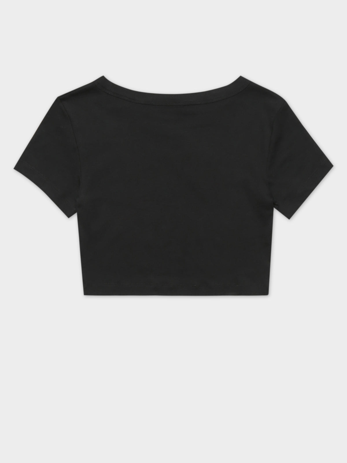 Sportswear Short Sleeve Crop T-Shirt in Black