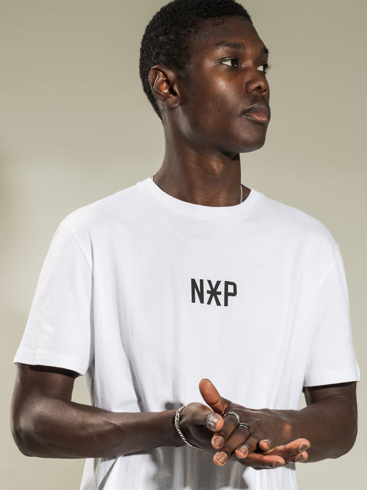 Nena and Pasadena Have It All Cape Back T-Shirt | White