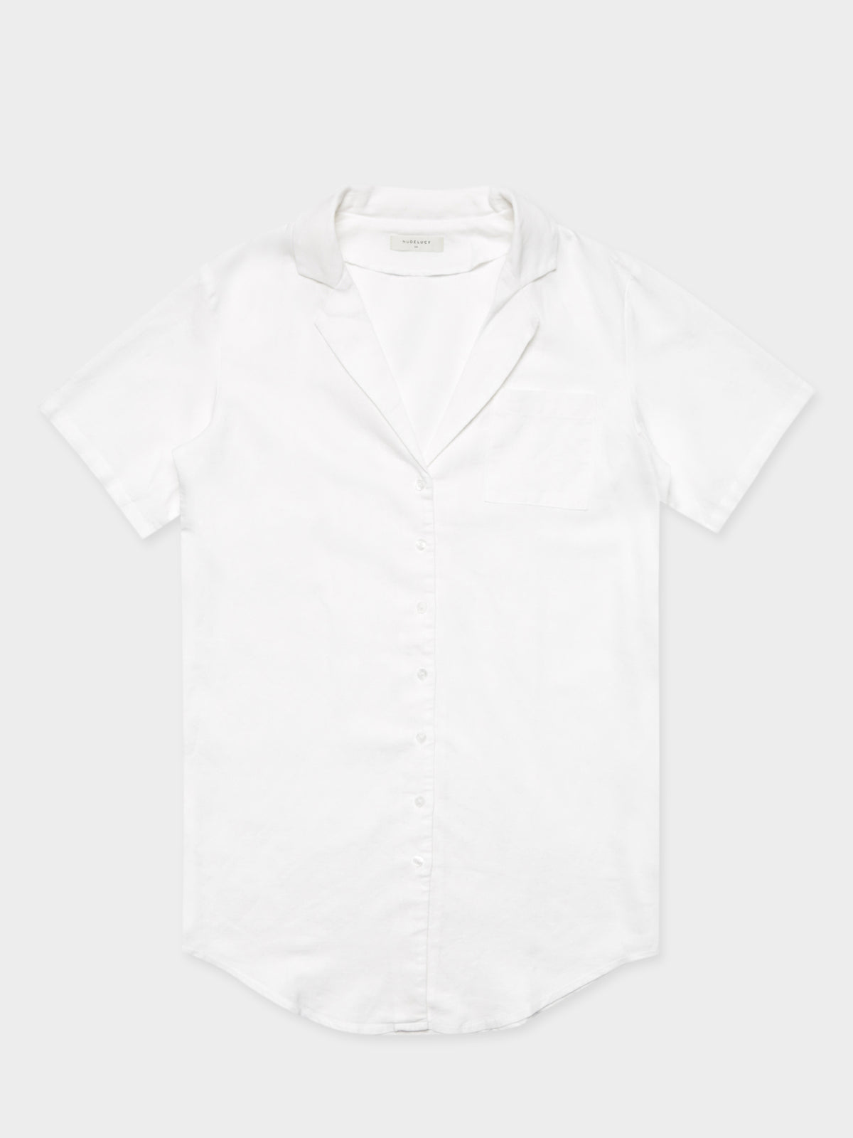Ezra Linen Shirt Dress in White