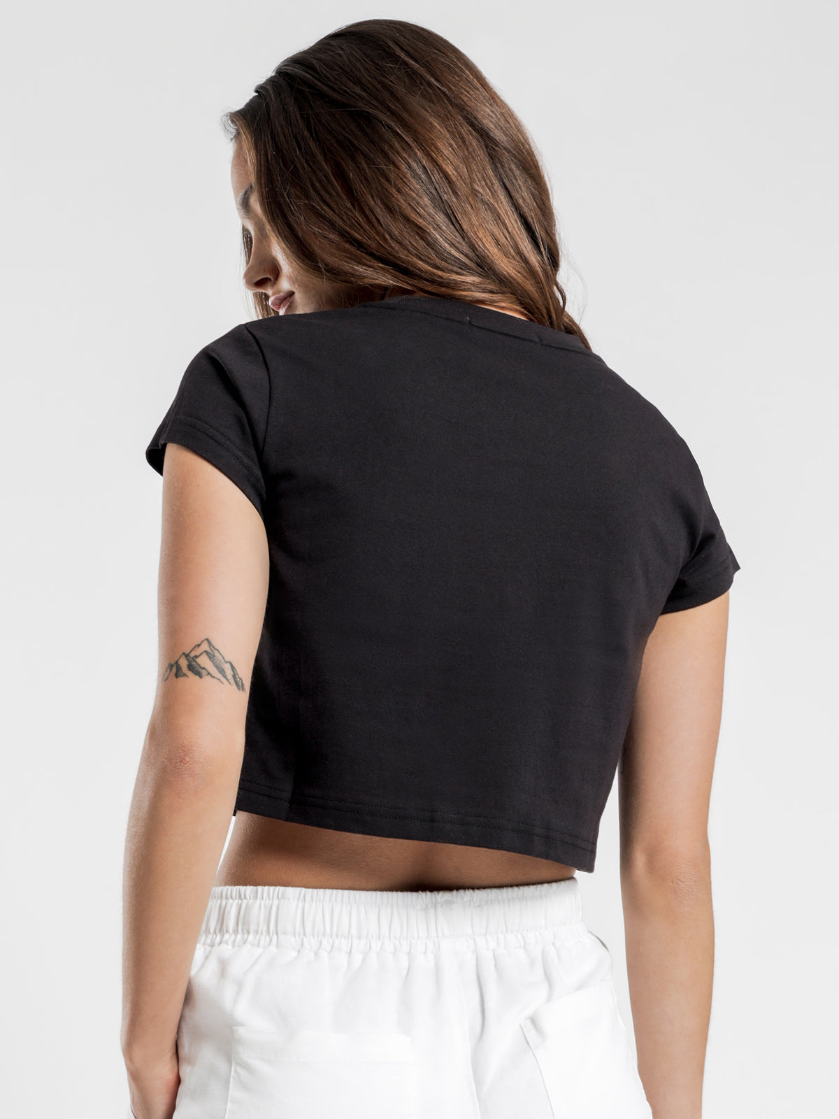 Kendall Crop T-Shirt in Black