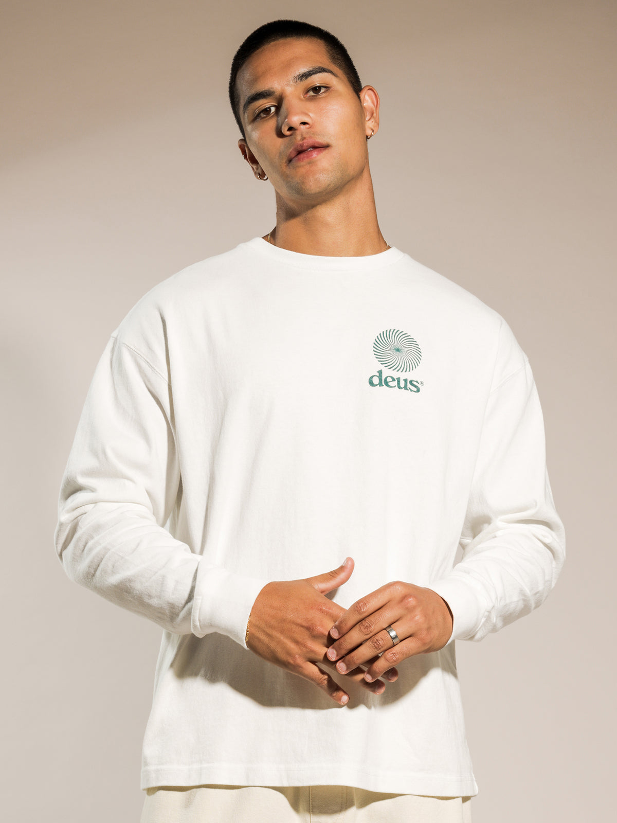 Strate Long Sleeve T-Shirt in White
