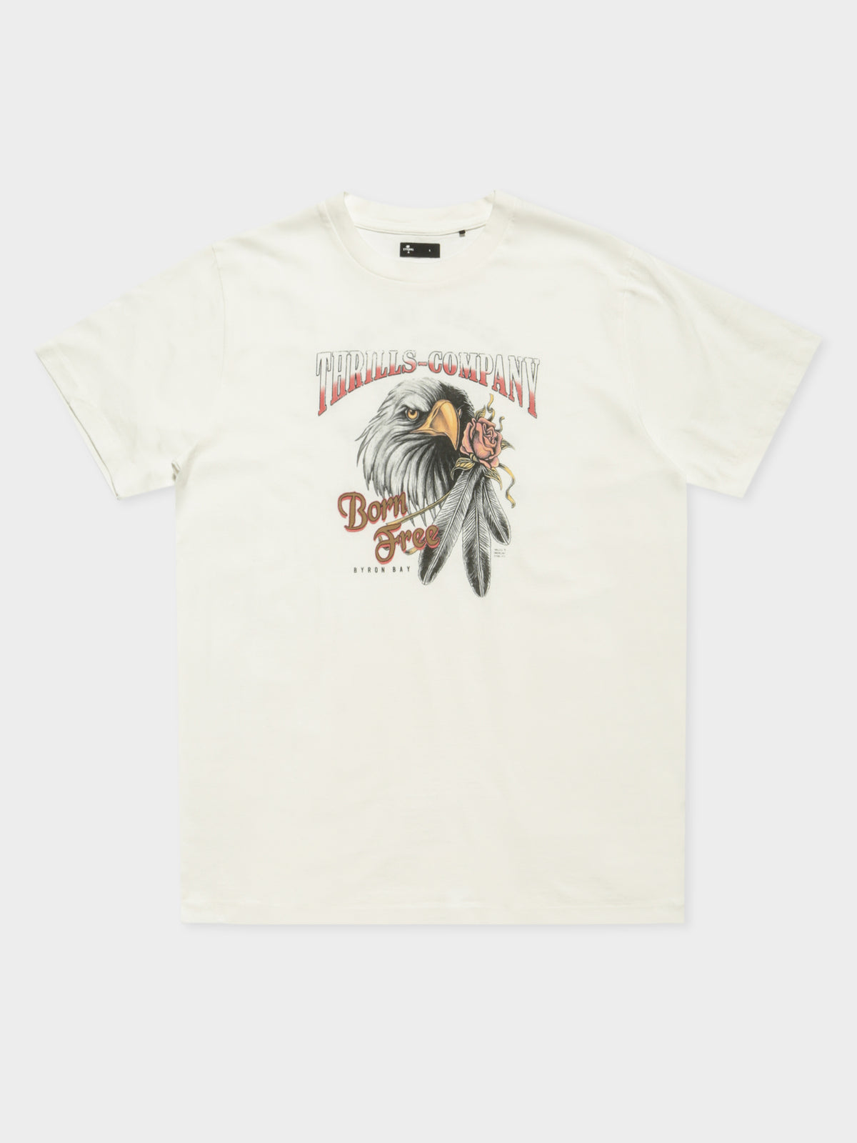 Feather Rose Merch T-Shirt in Dirty White