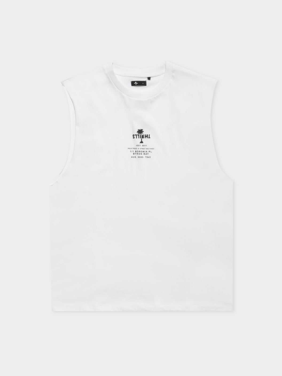 Tactics Merch Fit Muscle T-Shirt in White