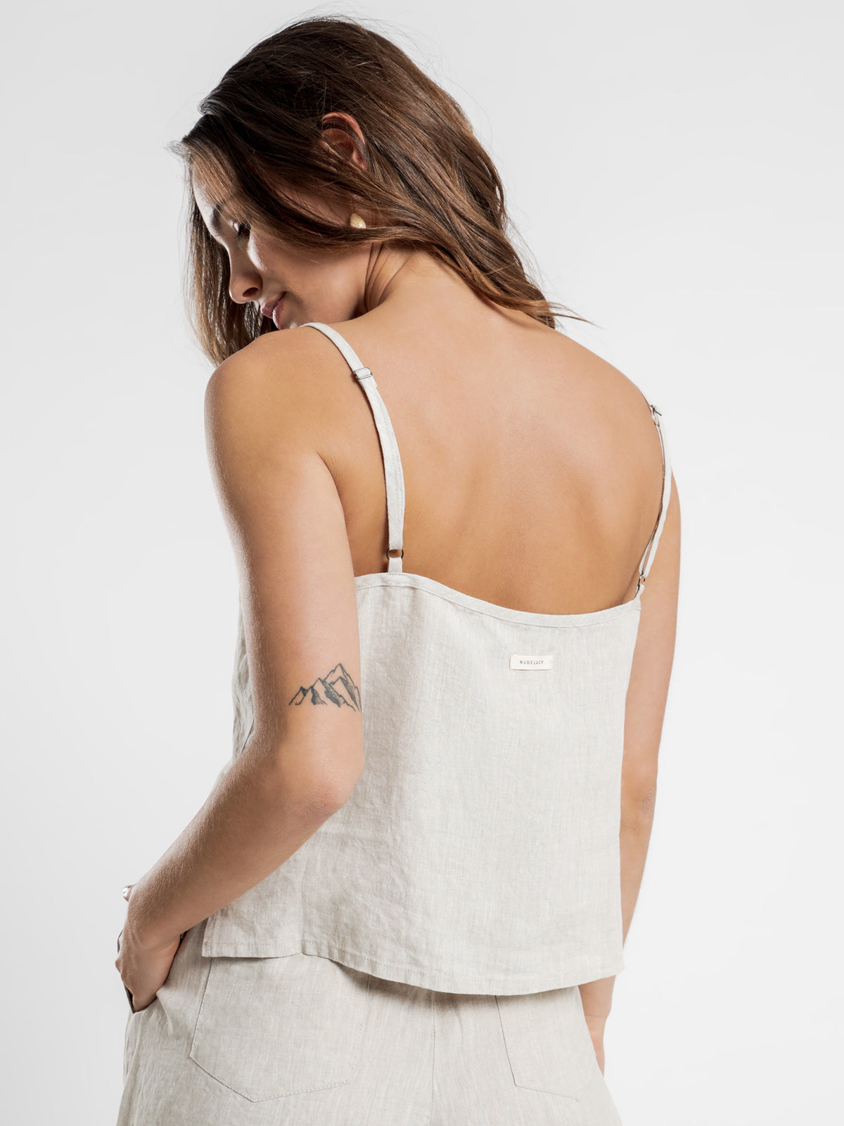 Linen Lounge Cami in Natural