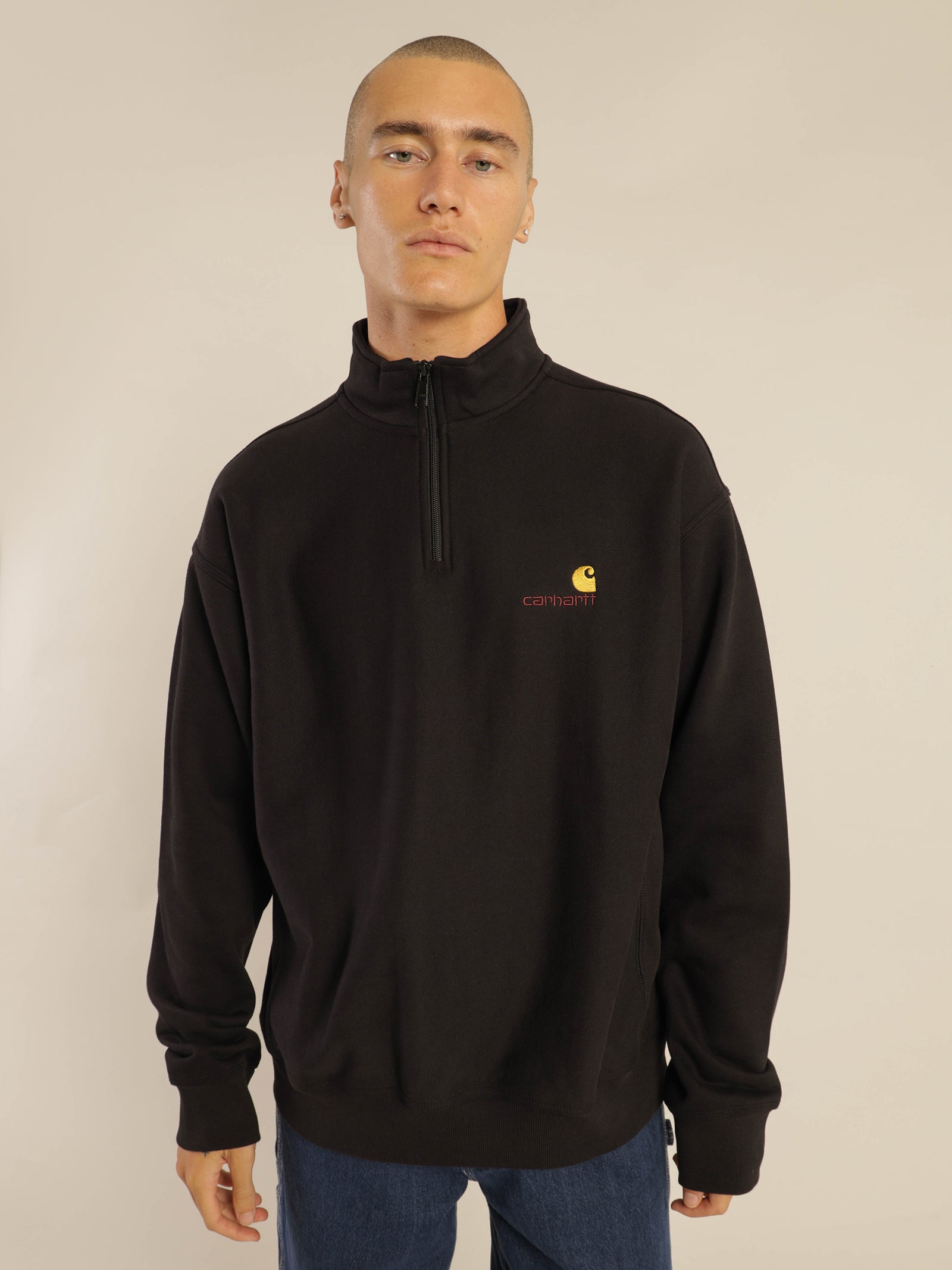 Half Zip American Script Sweatshirt