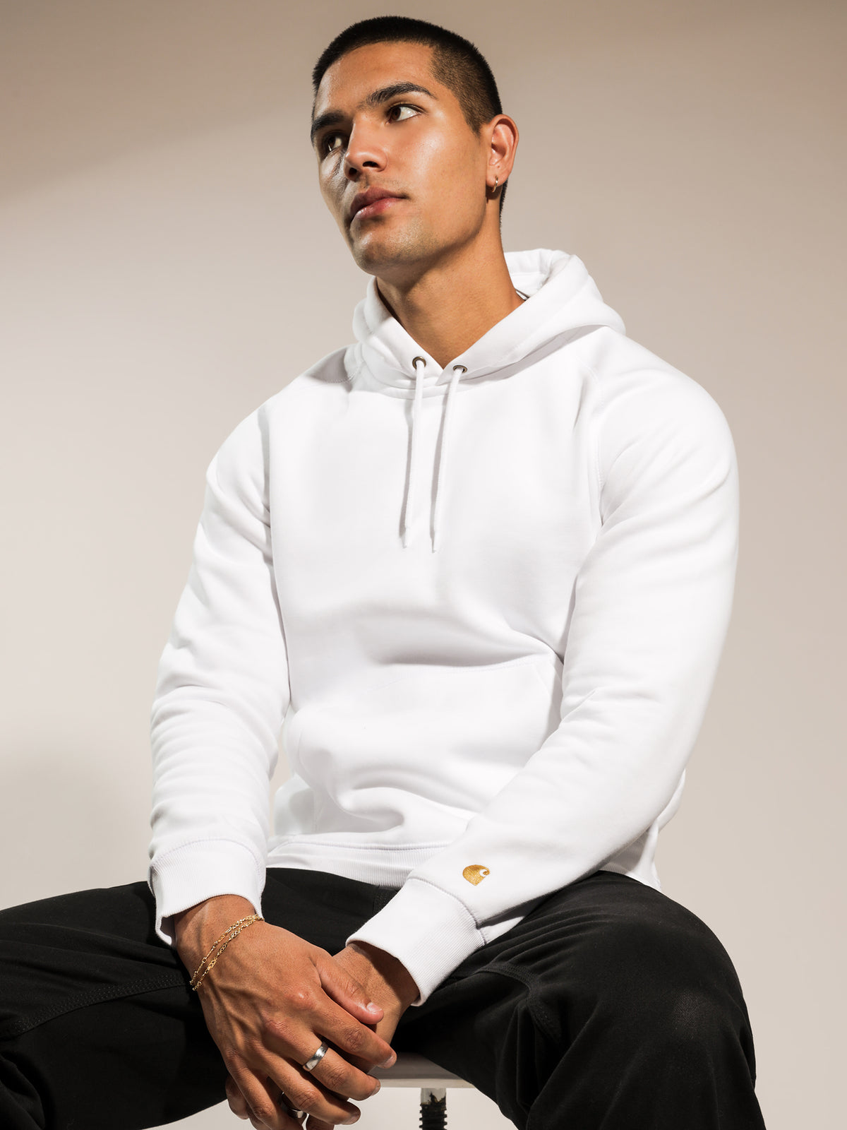 Chase Hoodie in White