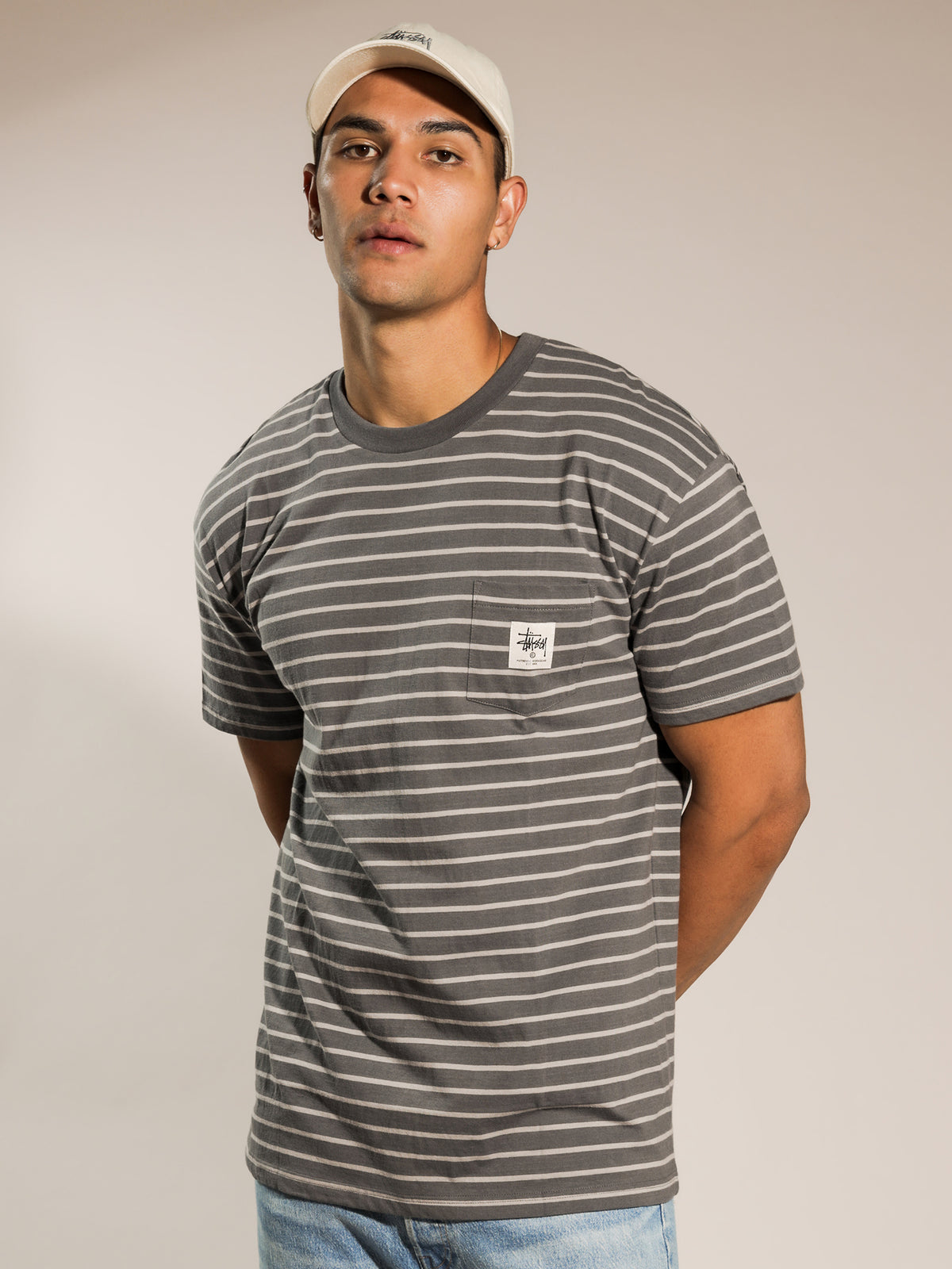 Kalorama Stripe T-Shirt in Grey