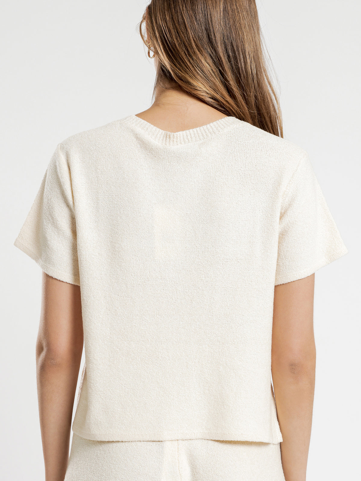Coops Knitted T-Shirt in Creme