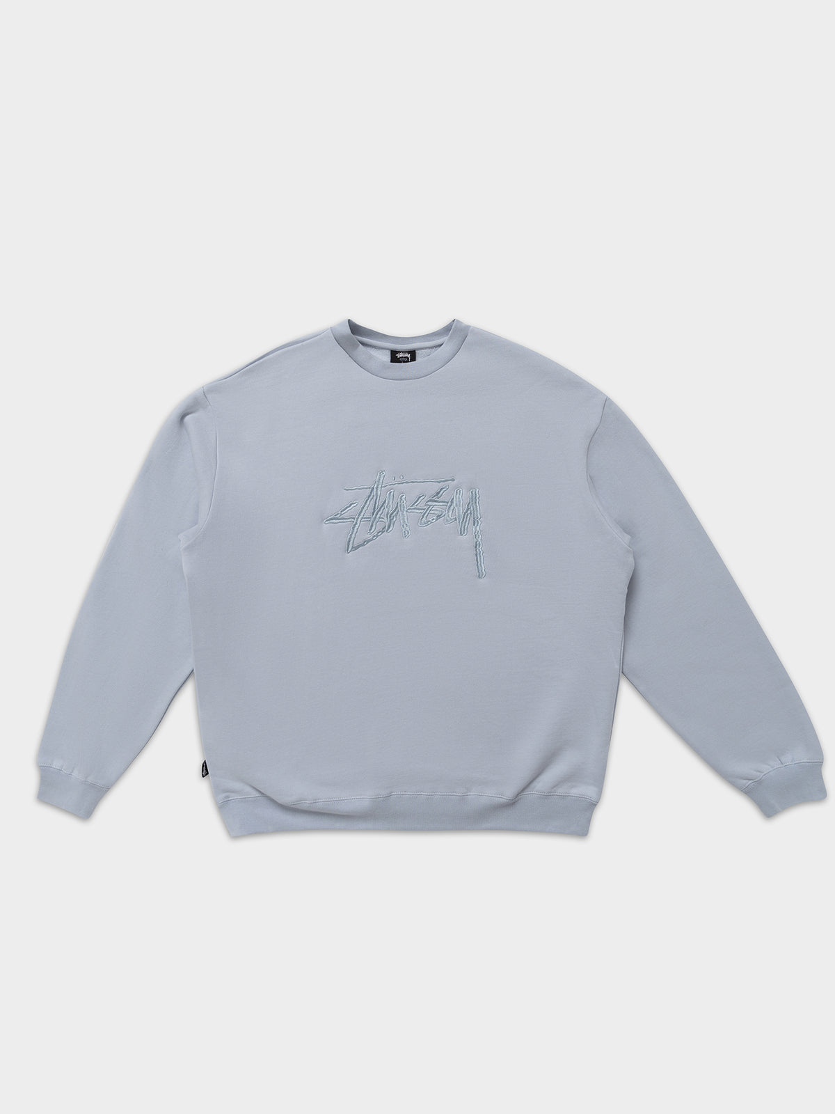 Stussy Solid Stock Embroidered Crew Sweater | Blue