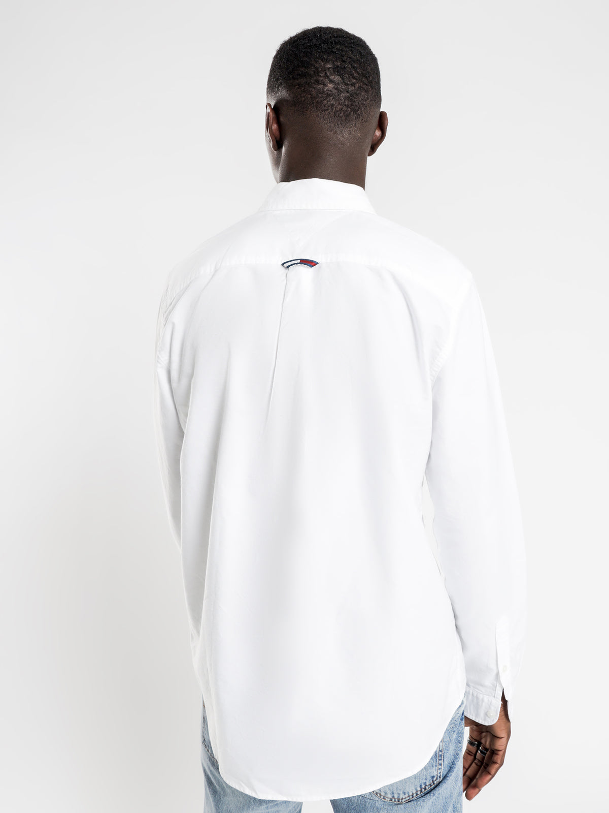 Oxford Badge Shirt in White