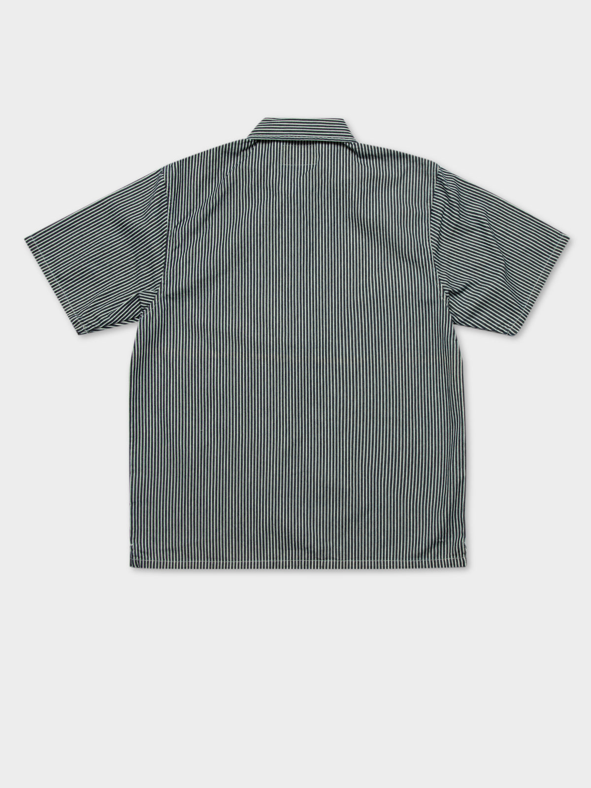 Short Sleeve Dash Shirt in Blue &amp; White Rinsed