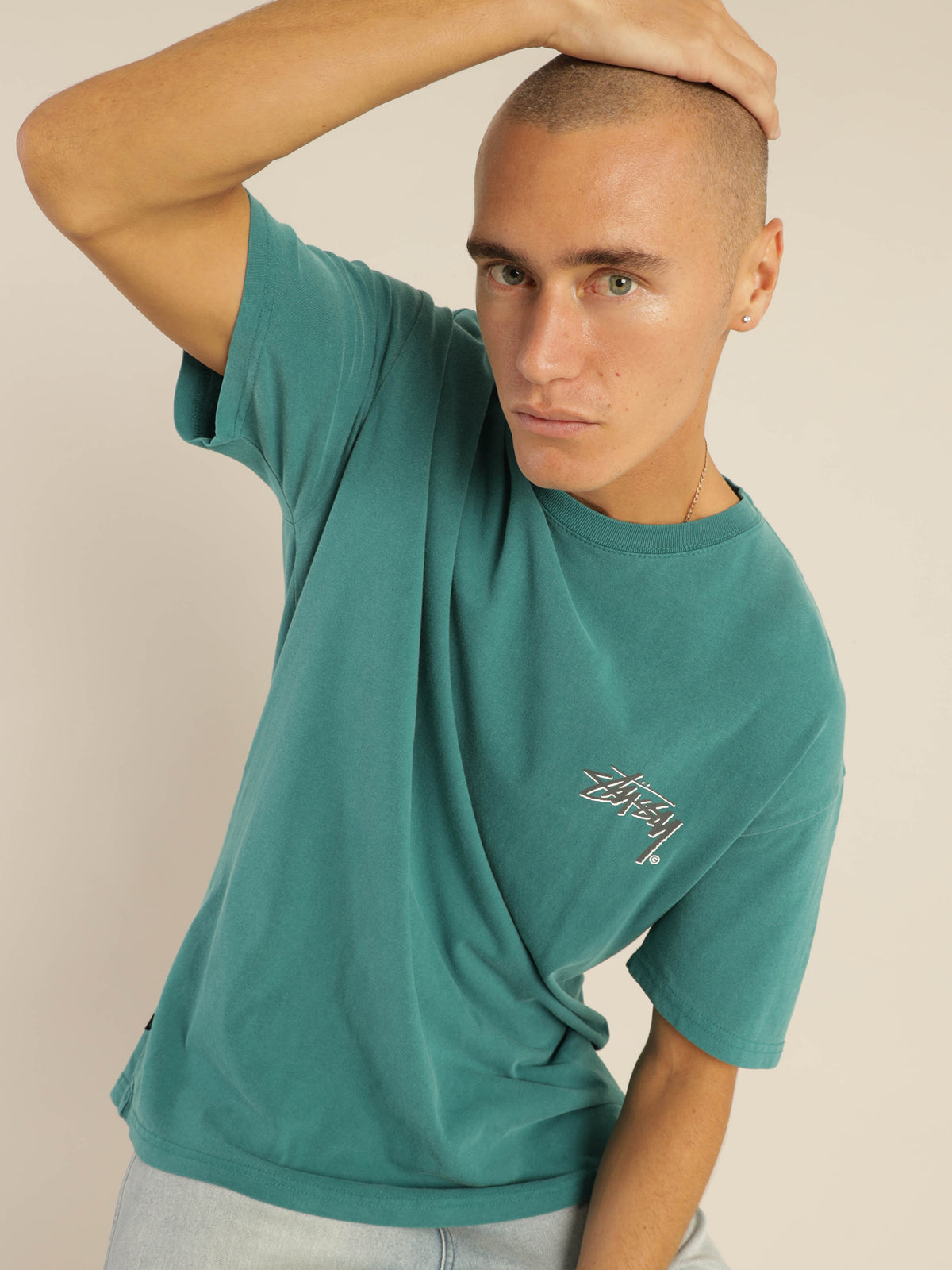 Shadow Stock T-Shirt in Pigment Teal