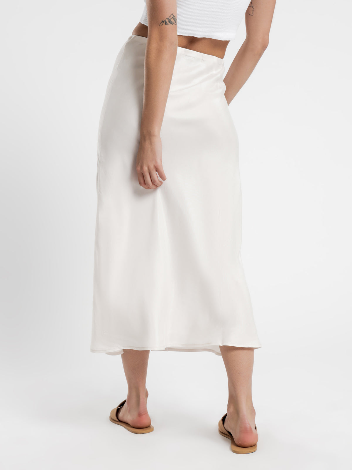 Parker Cupro Skirt in Cream