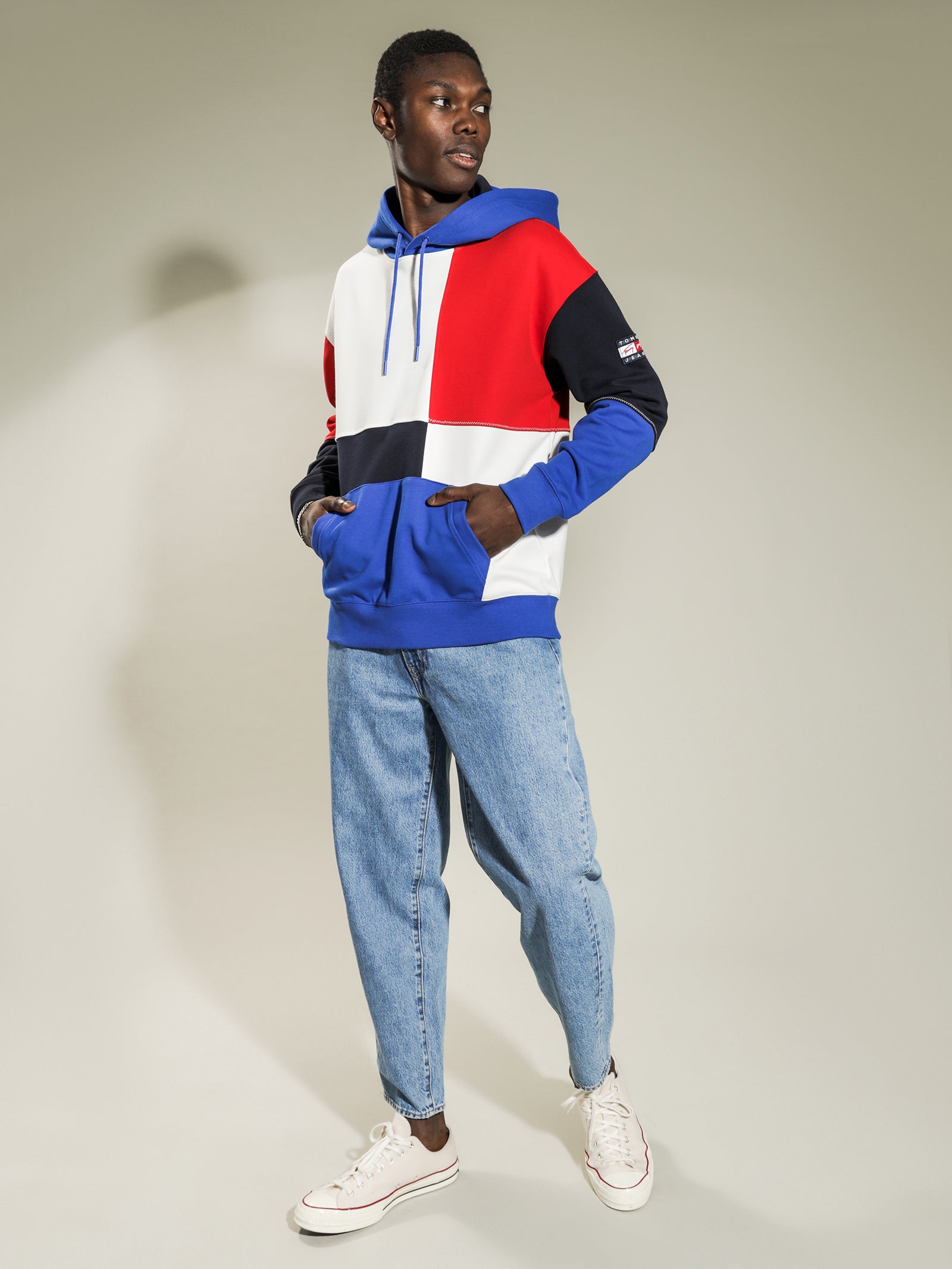 TJ Street Archives Colour Blocked Hoodie