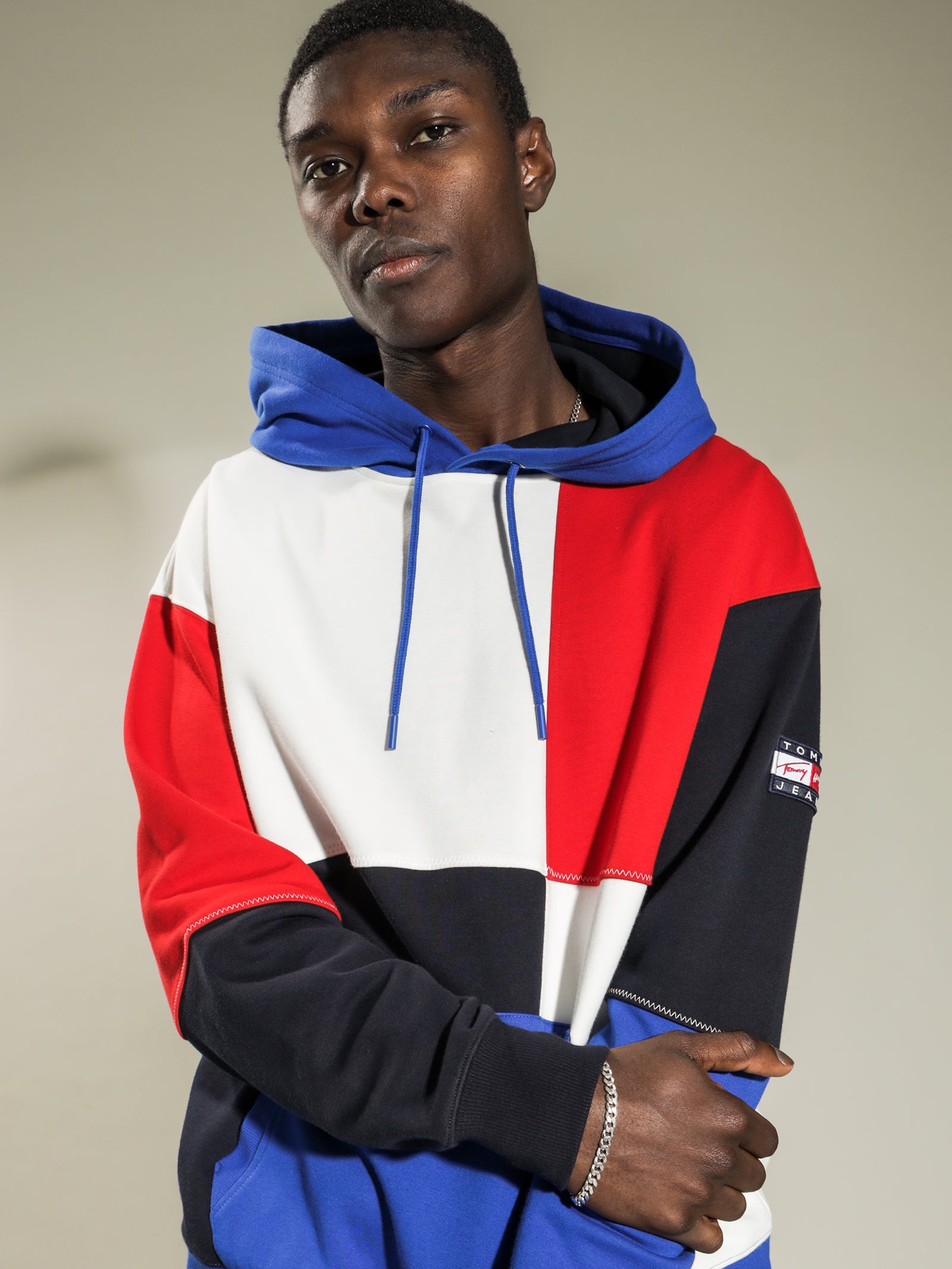 TJ Street Archives Colour Blocked Hoodie
