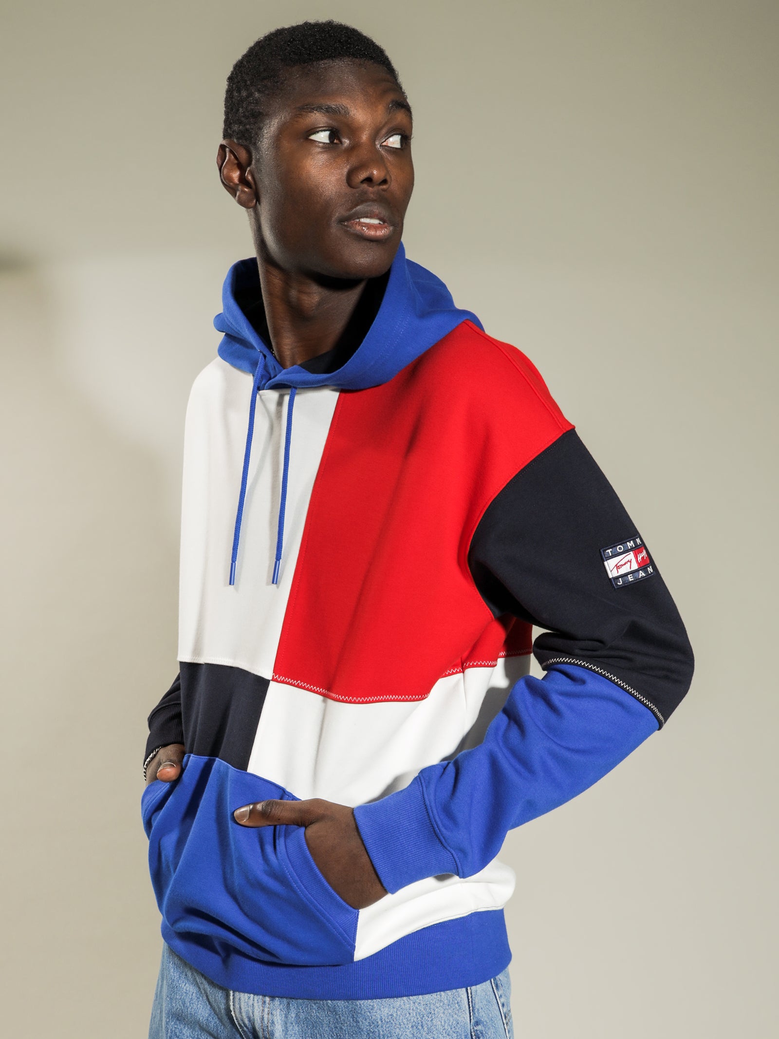 Mens Hoodies Champion Color Block Reverse Weave Hoodie Tommy