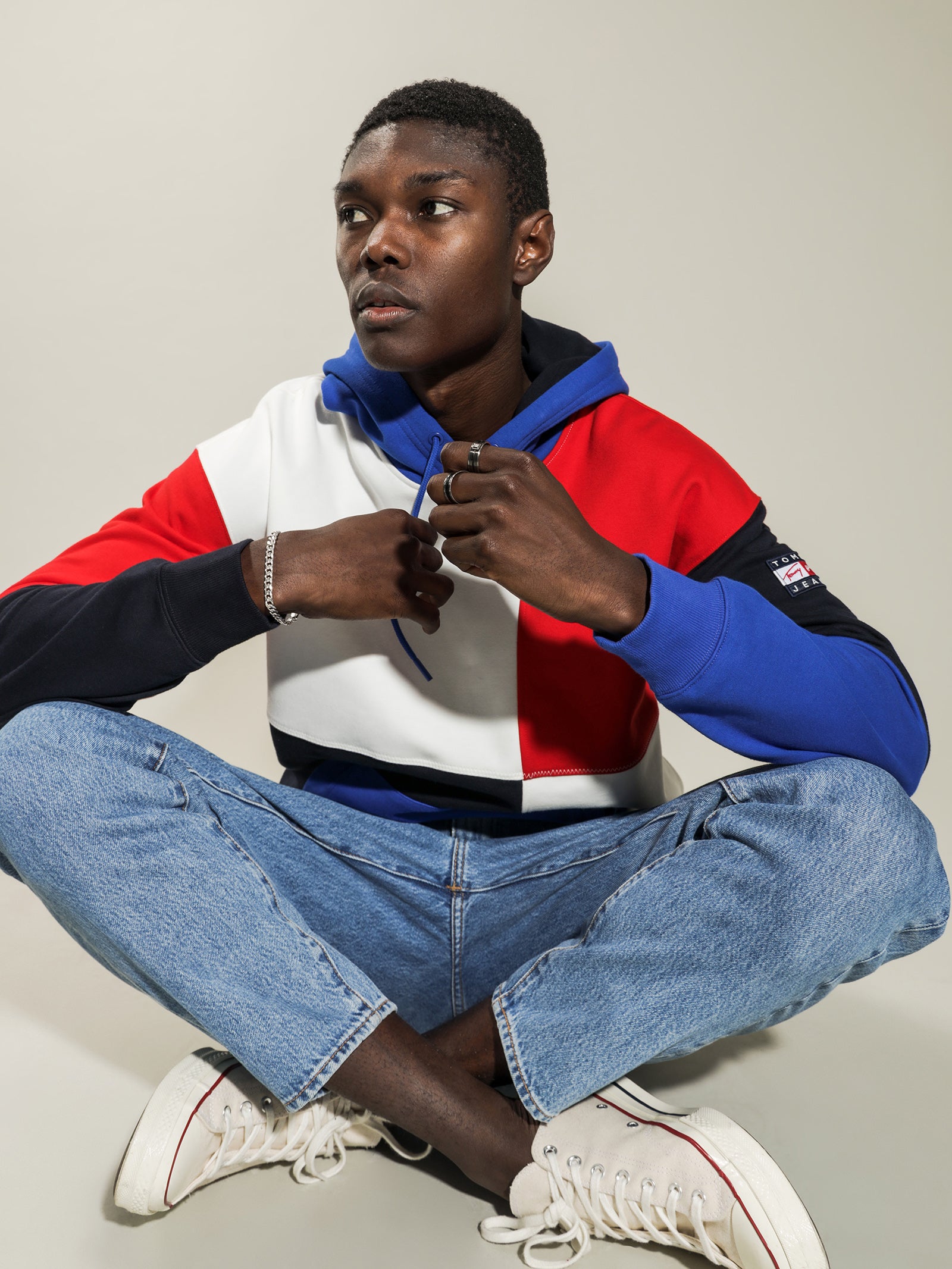 TJ Street Archives Colour Blocked Hoodie