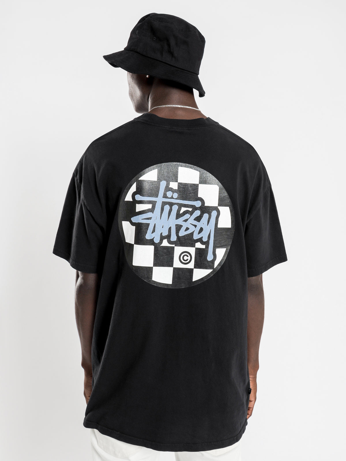 Chequer Dot Short Sleeve T-Shirt in Pigment Black