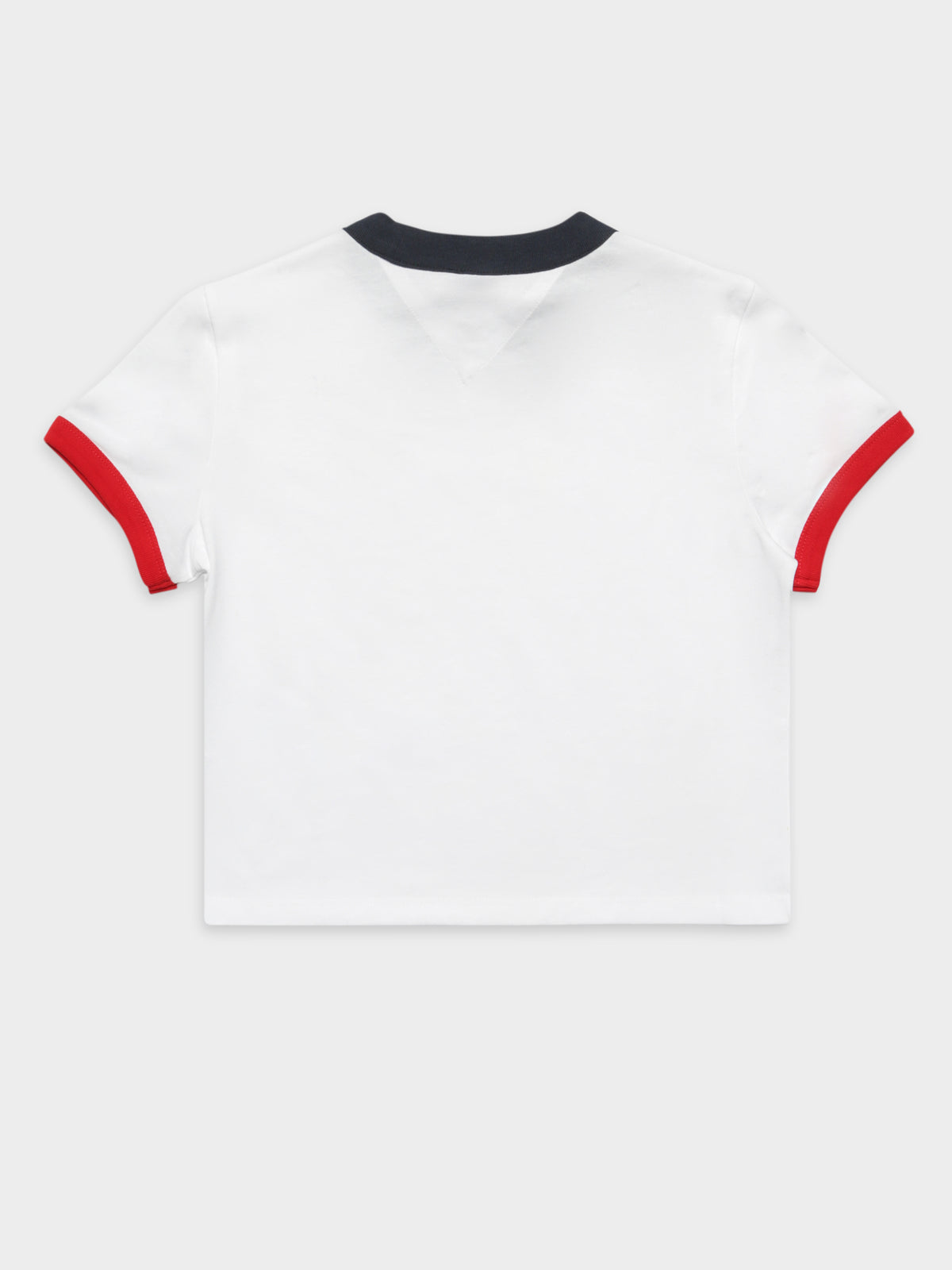 Tommy Badge Ringer T-Shirt in White