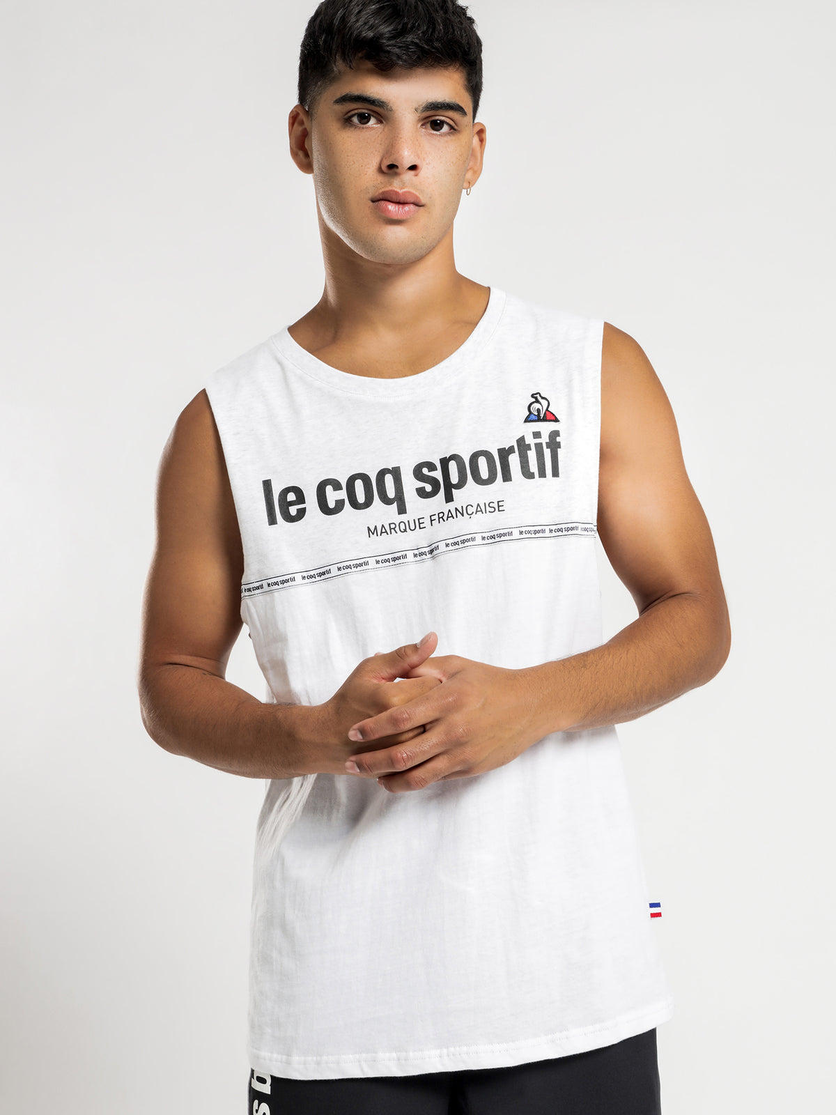 Sponsor Muscle T-Shirt in Snow Marle