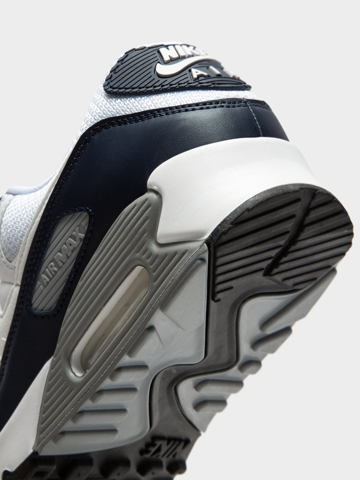 Mens Air Max 90 Sneakers in White Grey &amp; Black