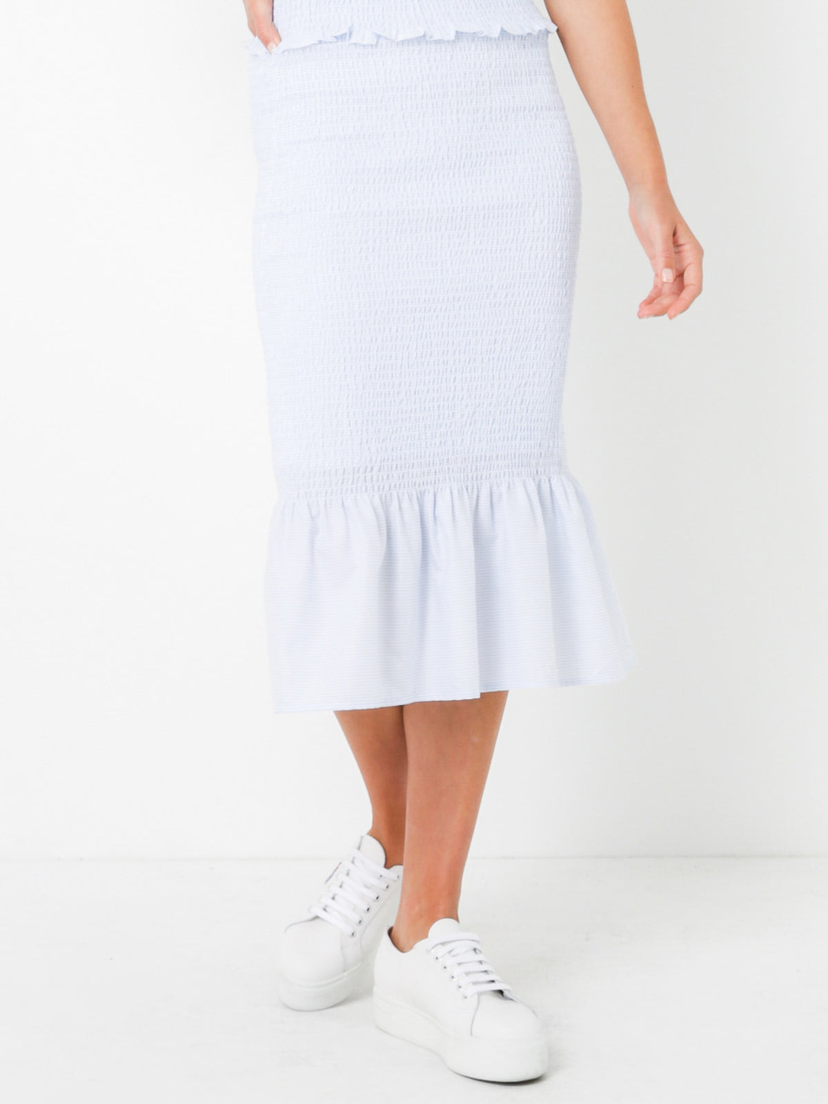 Interval Haaren Shirred Skirt | Sky