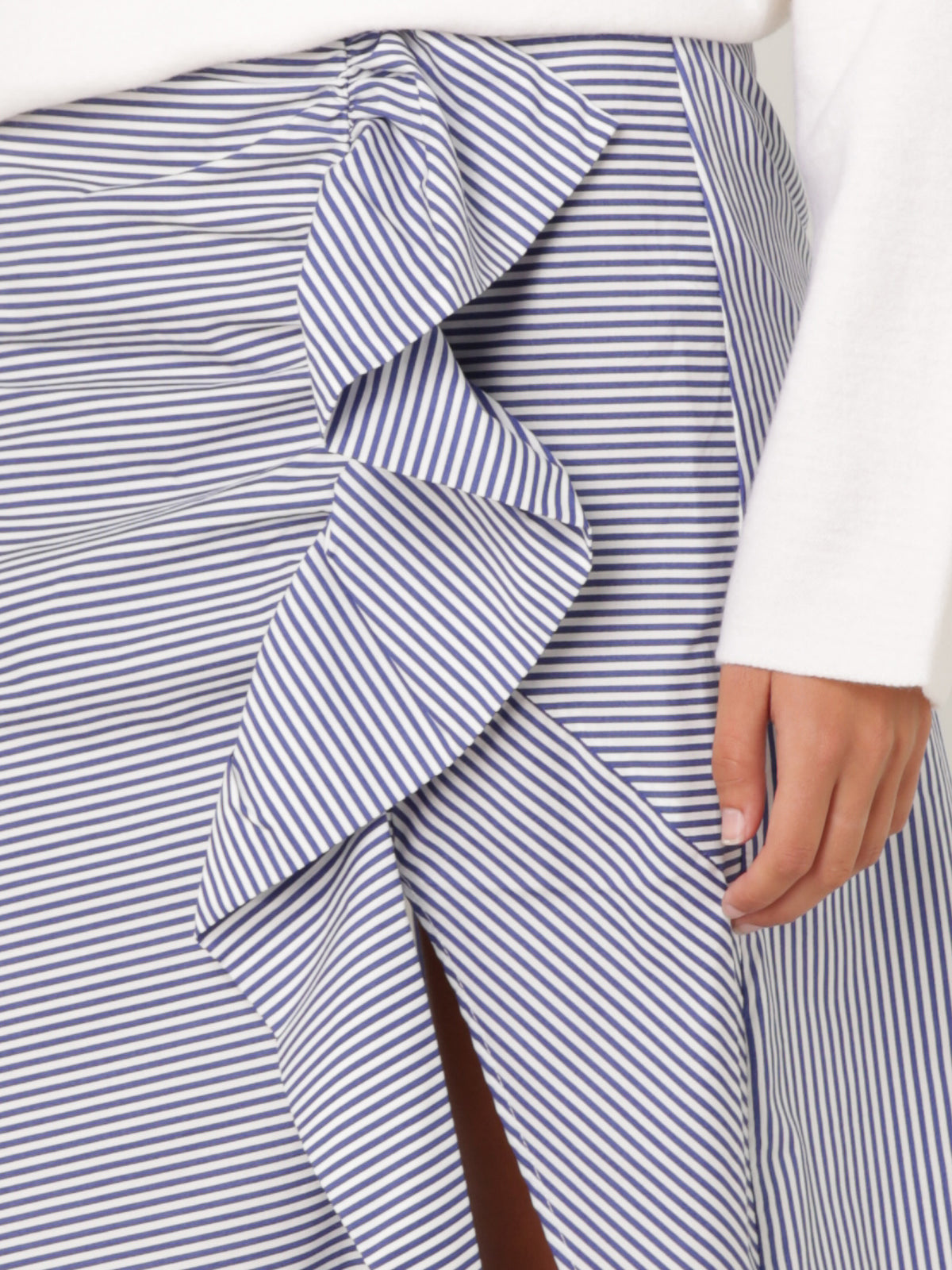 Larsson Skirt in White &amp; Blue Stripe