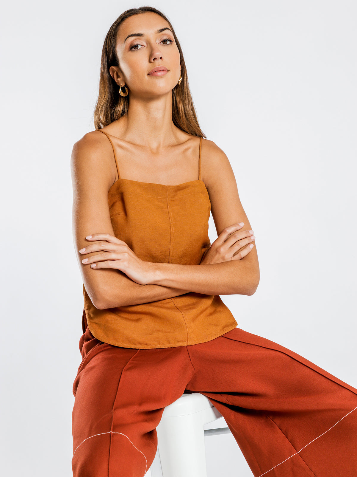 Iseul Structured Cami in Tan