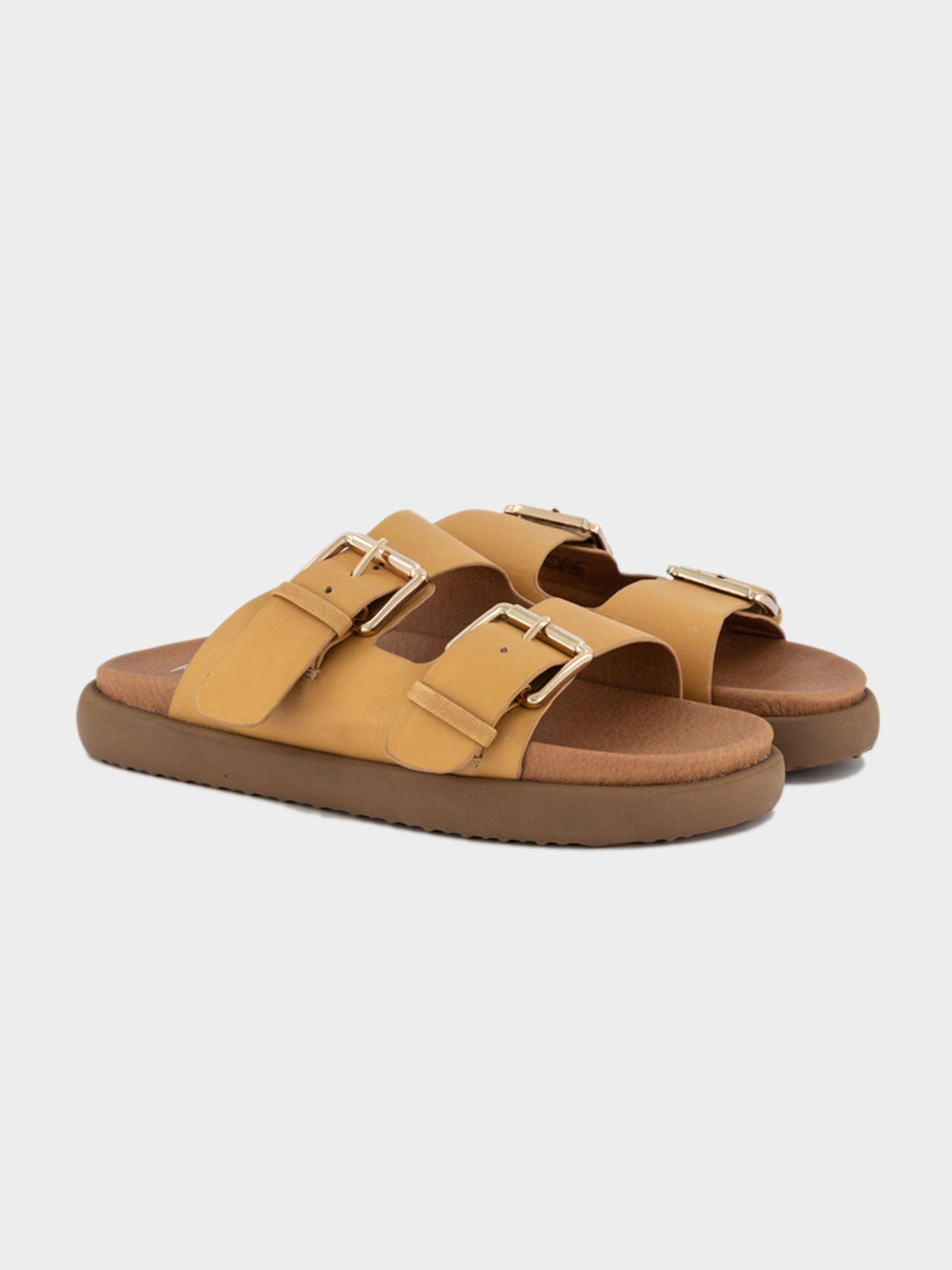 Womens Ultralite Buckle Sandal in Natural Leather